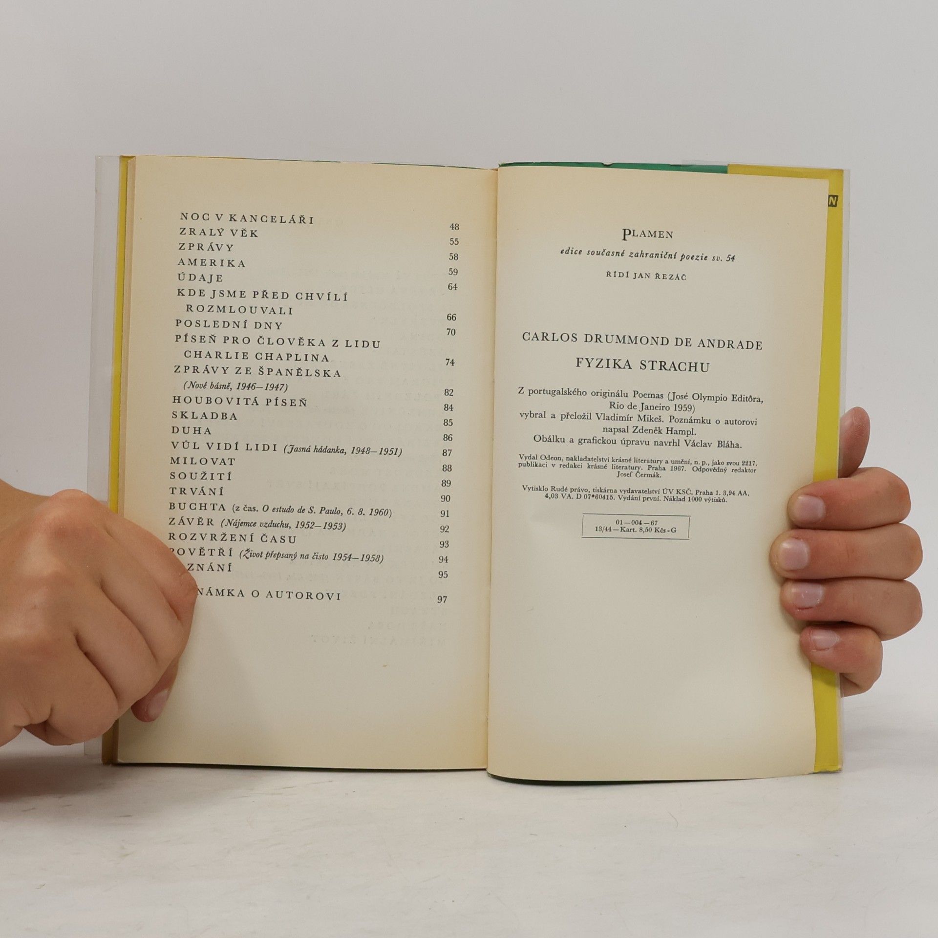 Carlos Drummond de Andrade Fyzika strachu