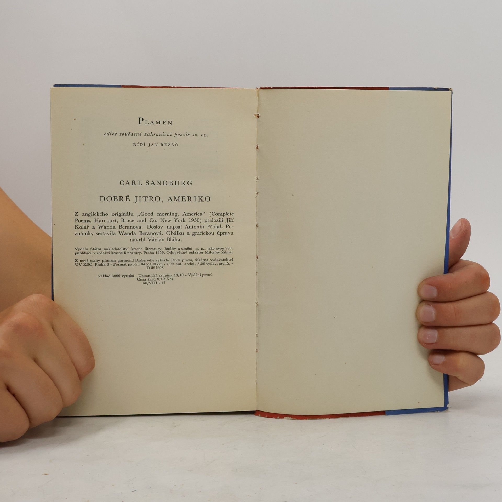 Carl Sandburg Dobré jitro, Ameriko