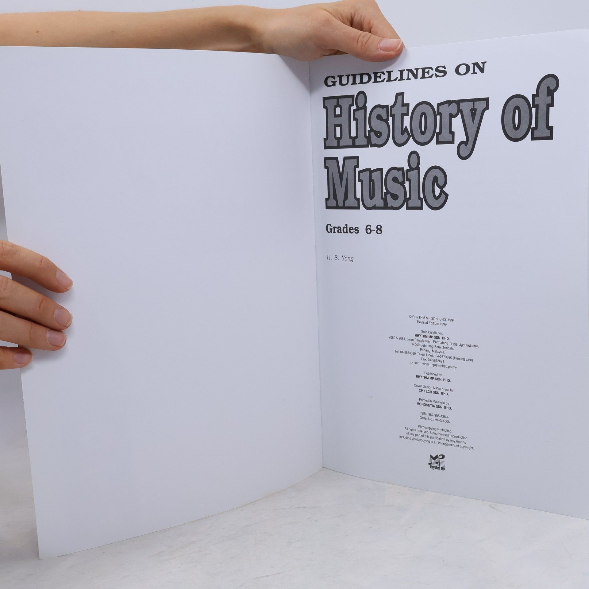 H. S. Yong Guidelines On History Of Music Grades 6 To 8