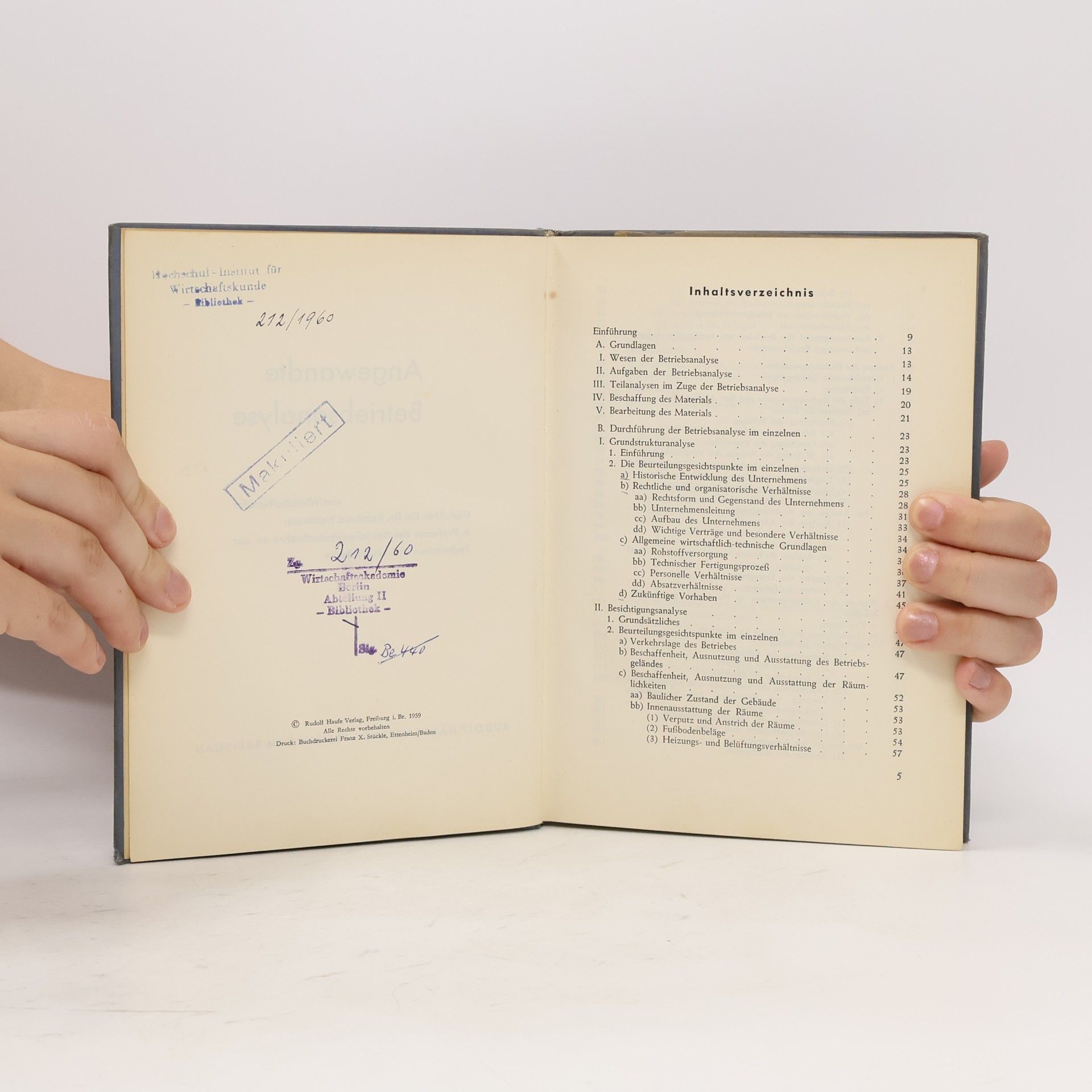 Bernhard Hartmann Angewandte Betriebsanalyse