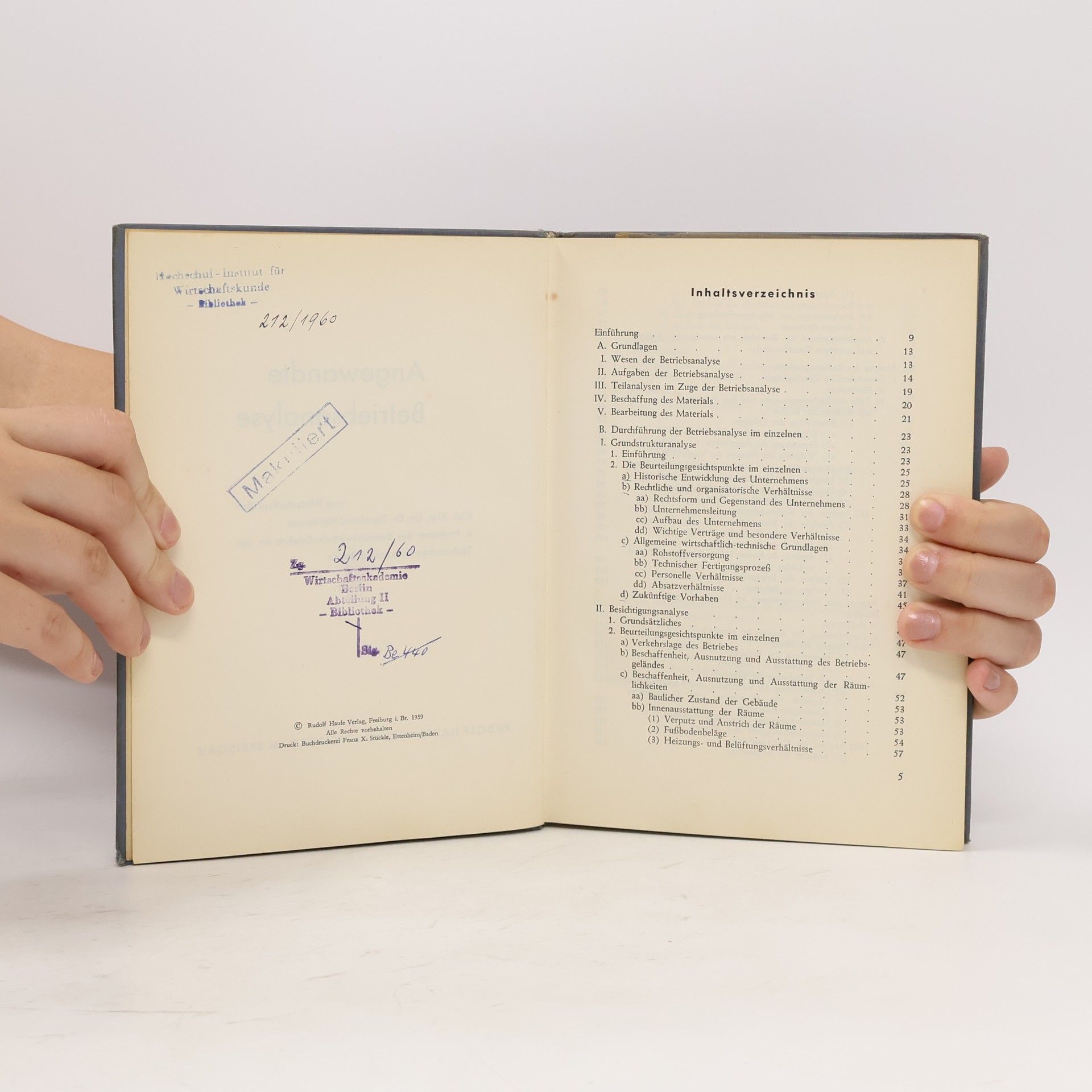 Bernhard Hartmann Angewandte Betriebsanalyse