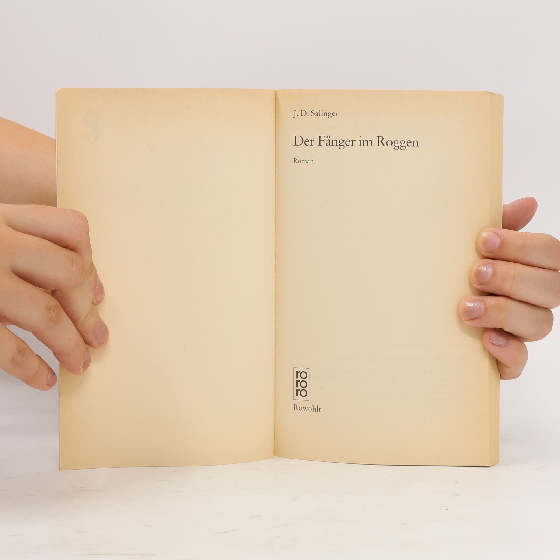 J. D. Salinger Der Fänger im Roggen