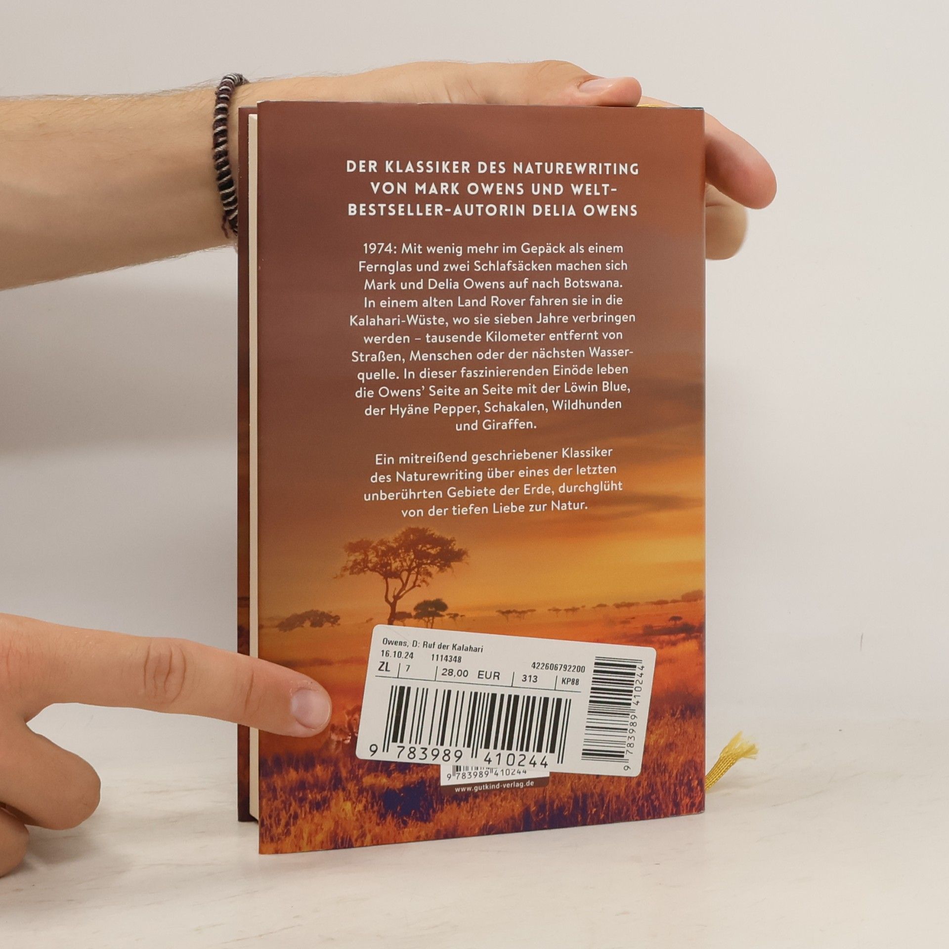 Delia Owens Der Ruf der Kalahari. Ein Klassiker des Naturewriting von Weltbestseller-Autorin Delia Owens mit ihrem damaligen Mann Mark Owens - Erstauflage in hochwertiger Sonderausstattung.