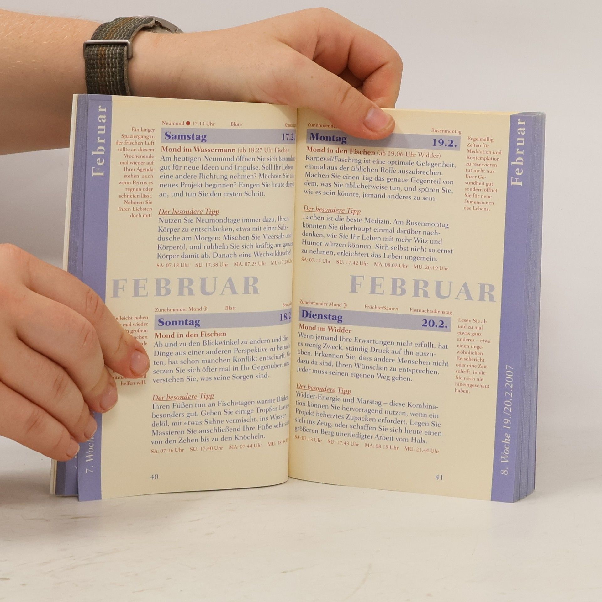 Dorothea Zimmer Mondkalender 2007: Tag für Tag