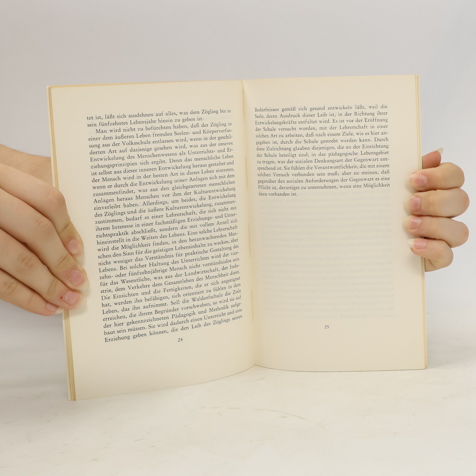 Rudolf Steiner Die pädagogische Grundlage und Zielsetzung der Waldorfschule