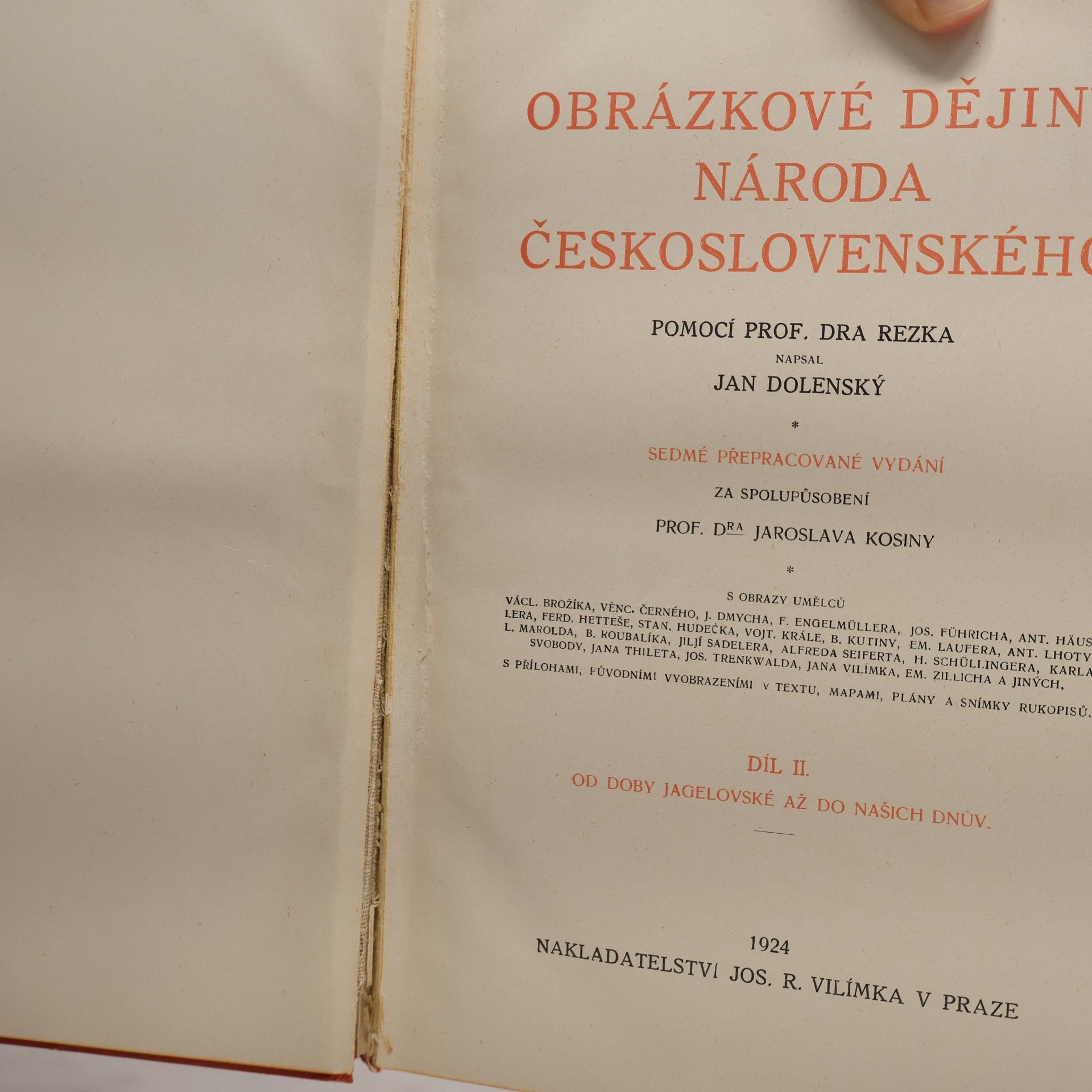Jan Dolenský Obrázkové dějiny národa československého II. Od doby jagelonské až do našich dnův