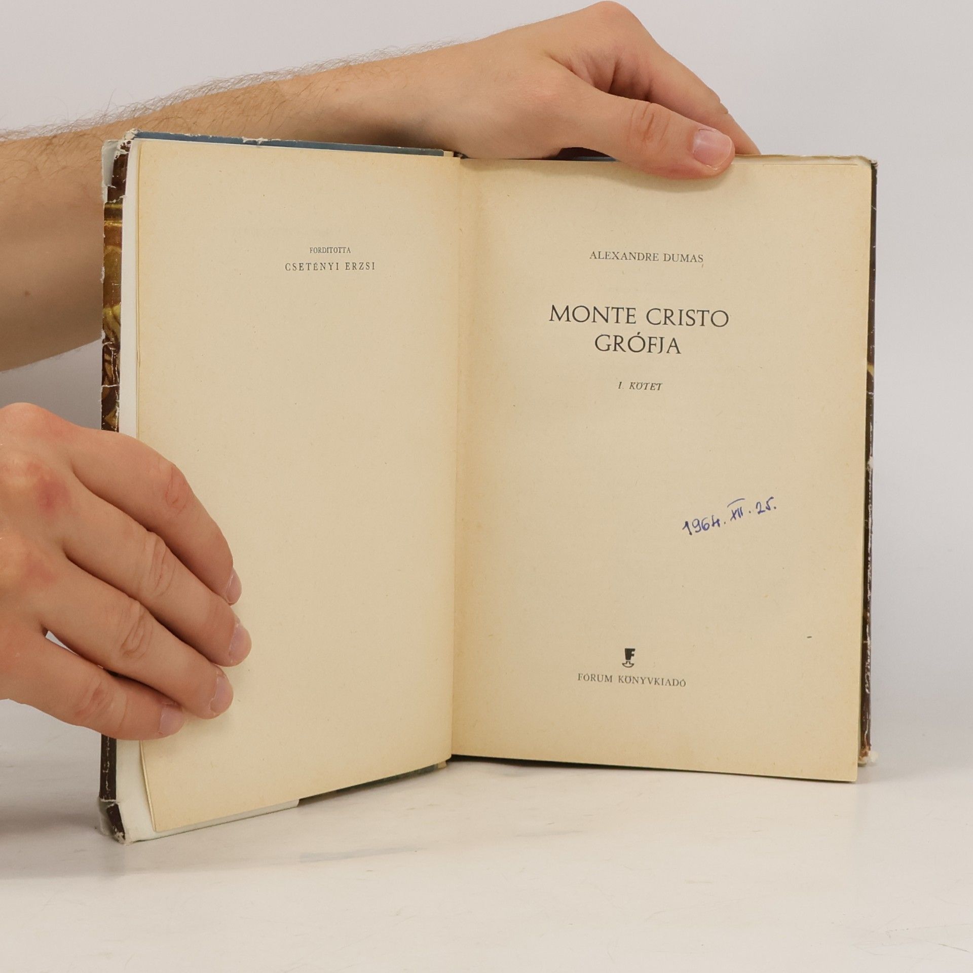 Alexandre Dumas der Ältere Monte Cristo Grófja I.