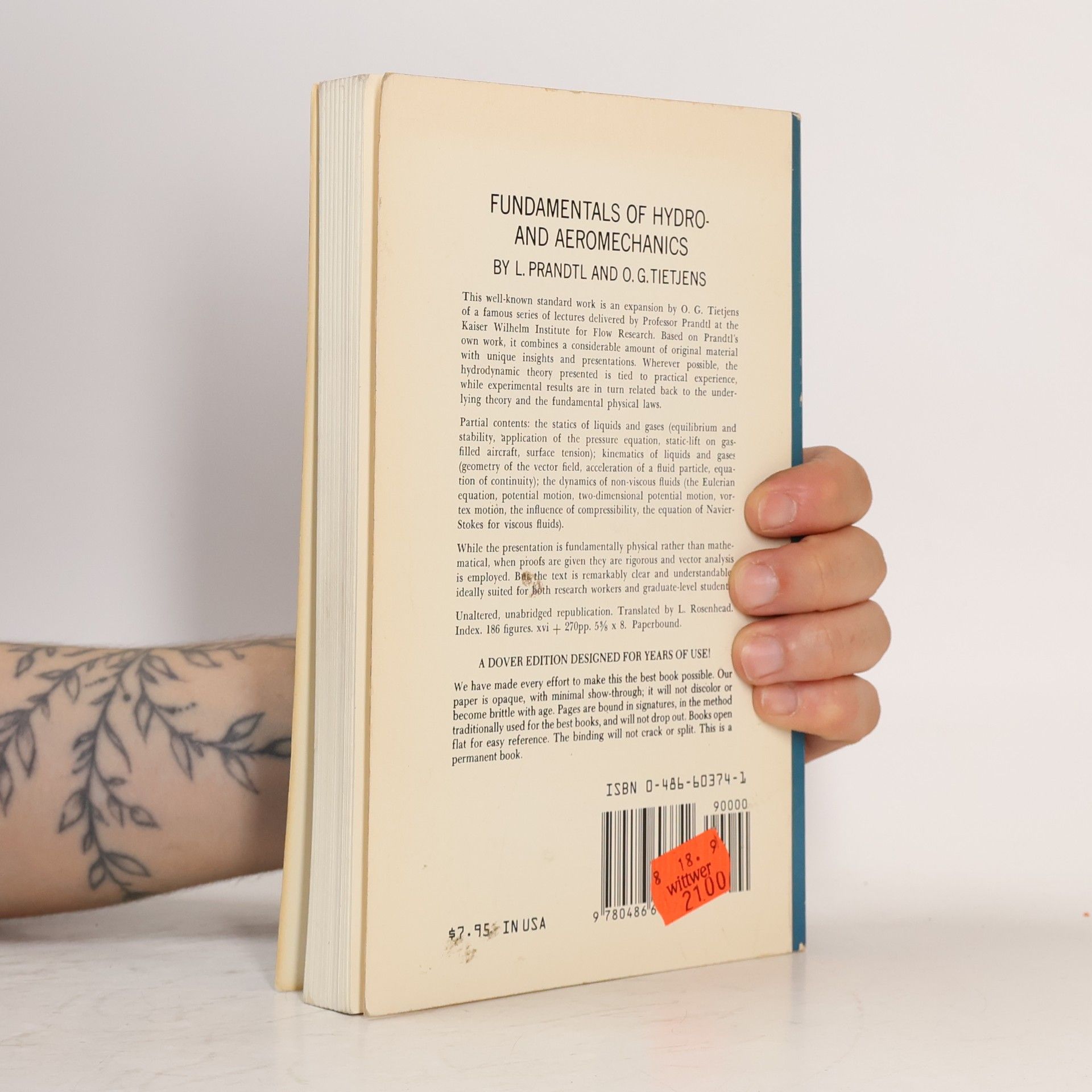 Ludwig Prandtl Dover Books on Aeronautical Engineering: Fundamentals of Hydro- and Aeromechanics