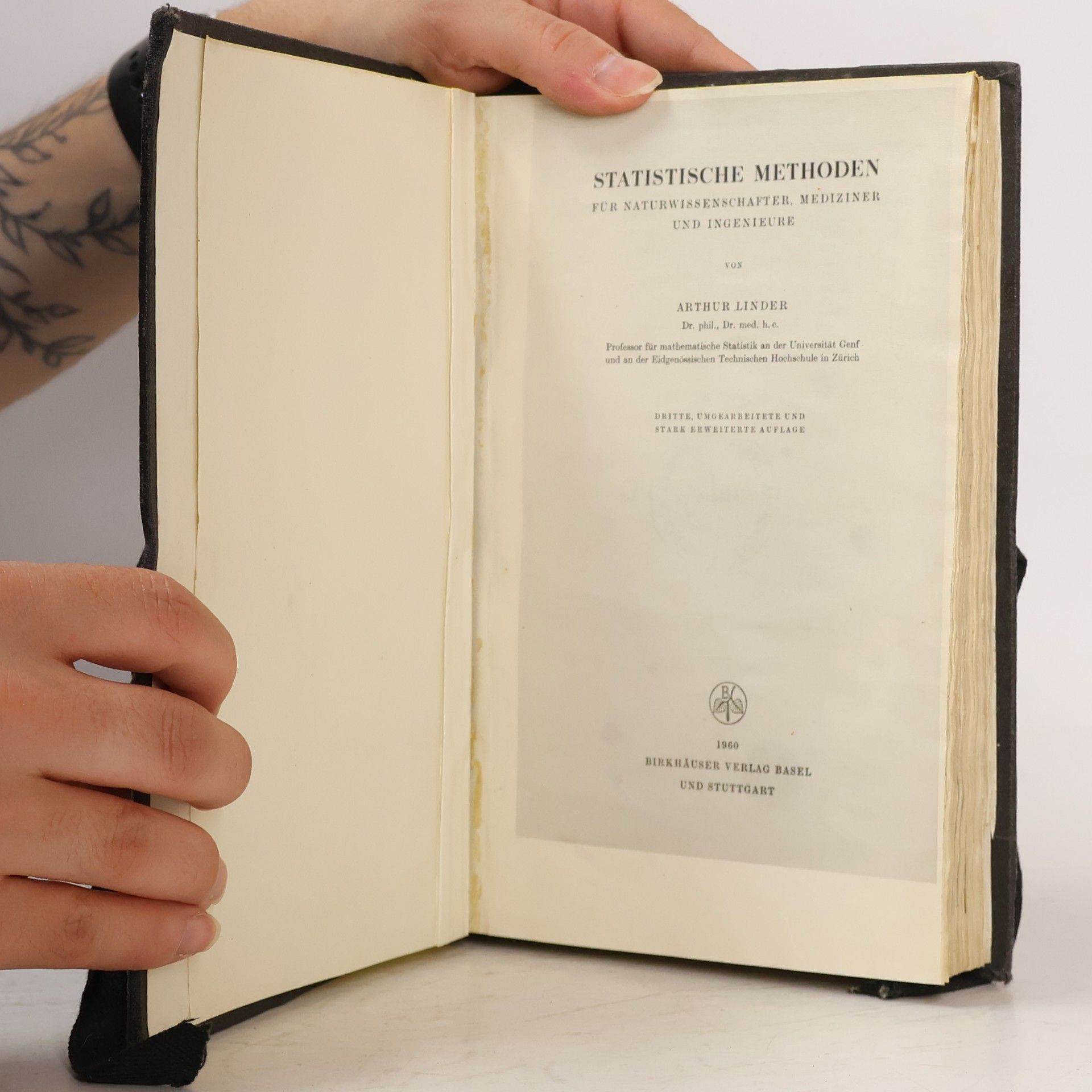 Arthur Linder Statistische Methoden für Naturwissenschafter, Mediziner, und Ingenieure