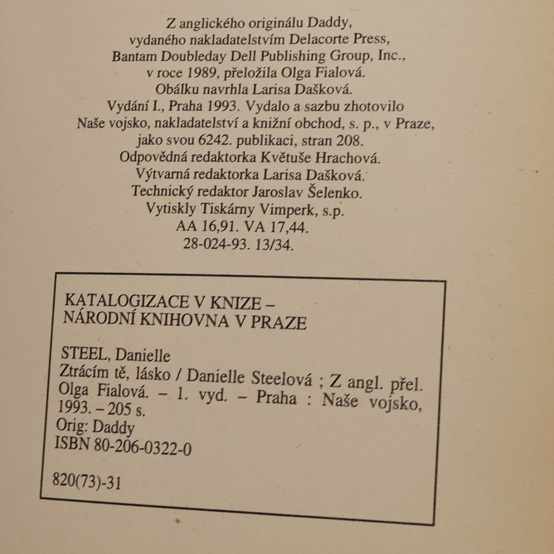 Danielle Steelová Ztrácím tě, lásko