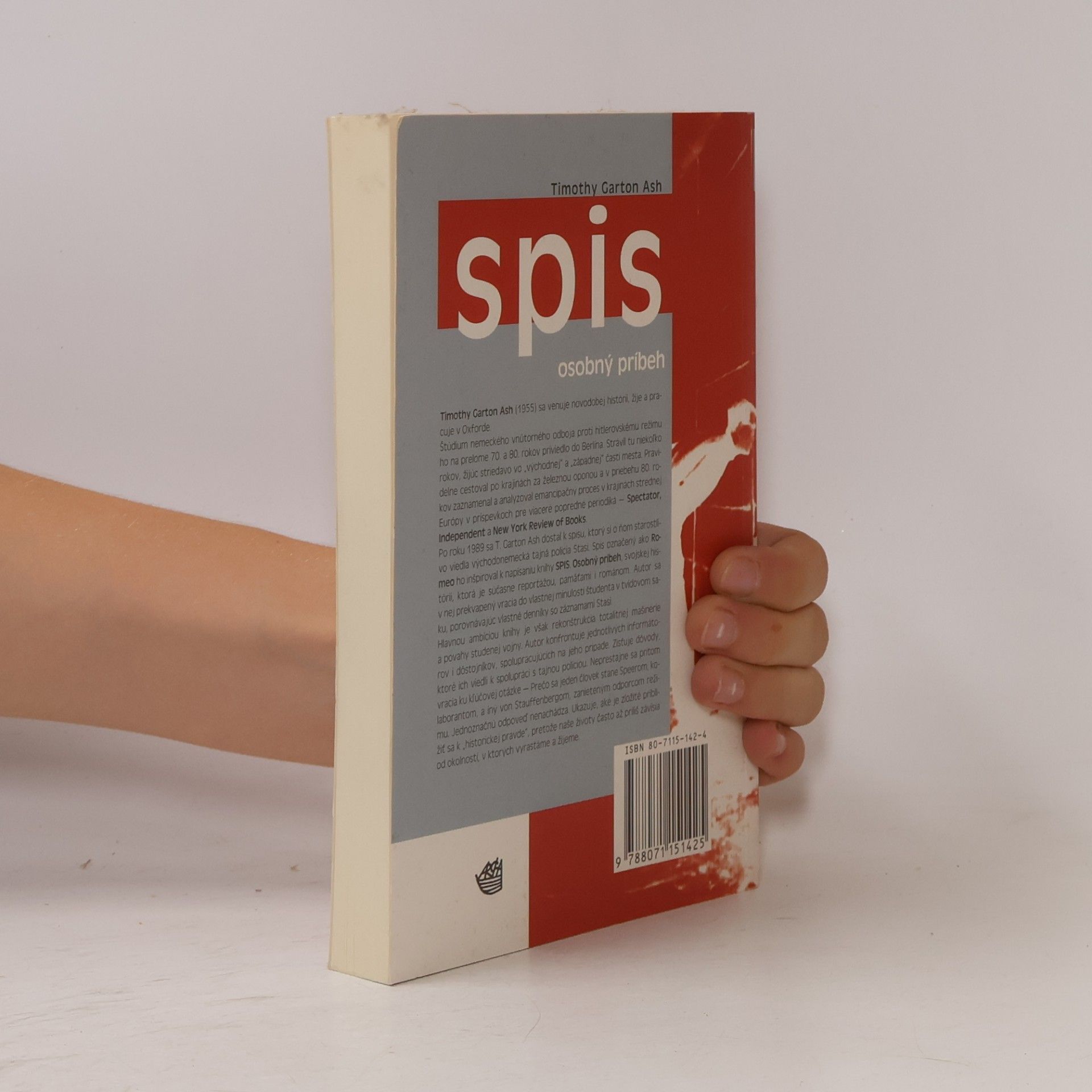 Timothy Garton Ash Spis : osobný príbeh