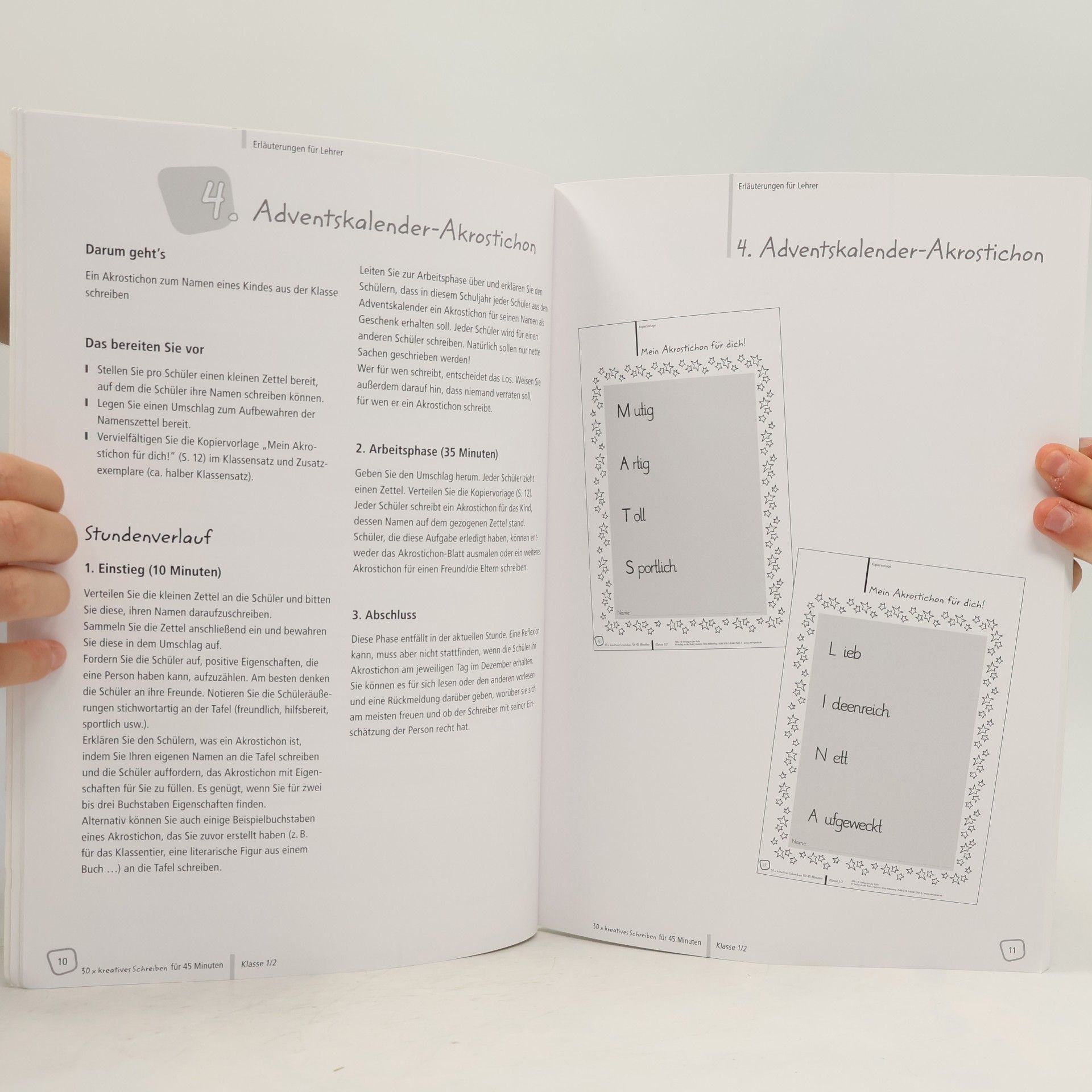 Nina Wilkening Klasse 1/2: 30 x kreatives Schreiben für 45 Minuten