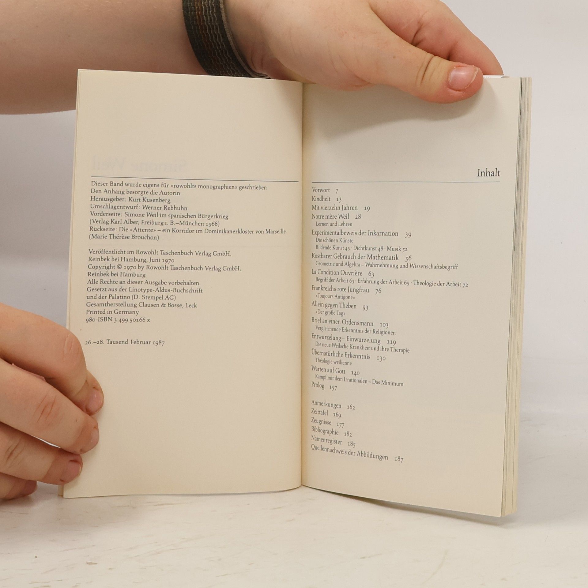 Angelika von Schwanenflügel-Krogmann Simone Weil in Selbstzeugnissen und Bilddokumenten