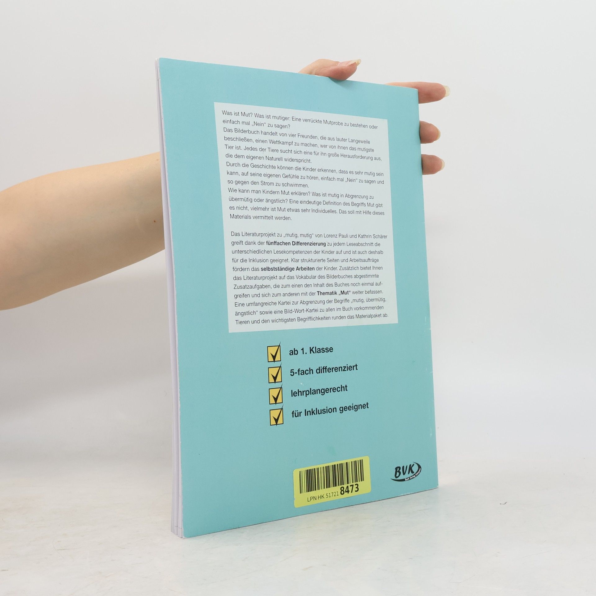 Kathrin Zindler Literaturprojekt zu mutig, mutig