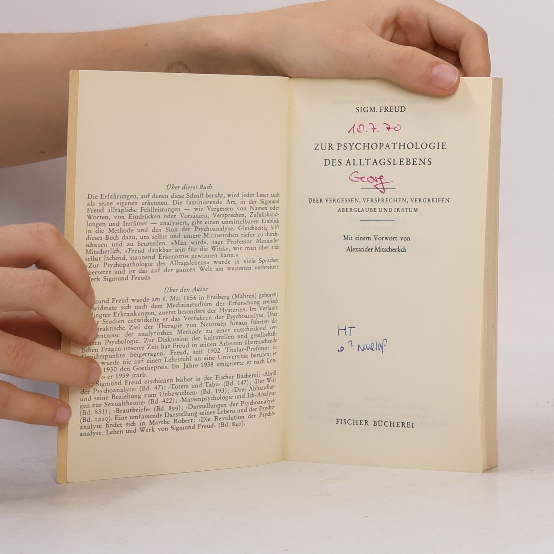 Sigmund Freud Zur Psychopathologie des Alltagslebens