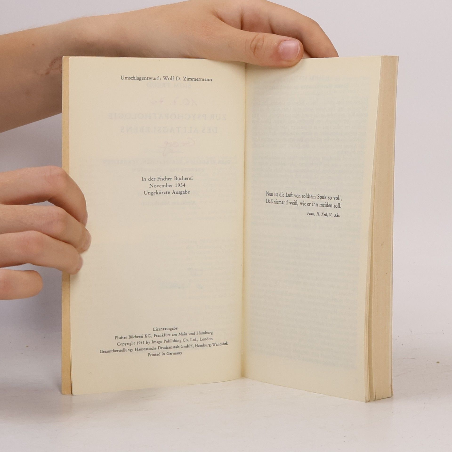 Sigmund Freud Zur Psychopathologie des Alltagslebens