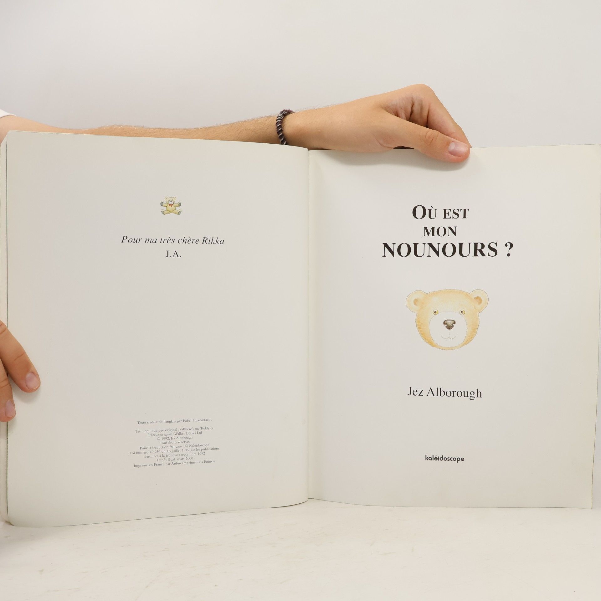 Jez Alborough Où est mon nounours ?