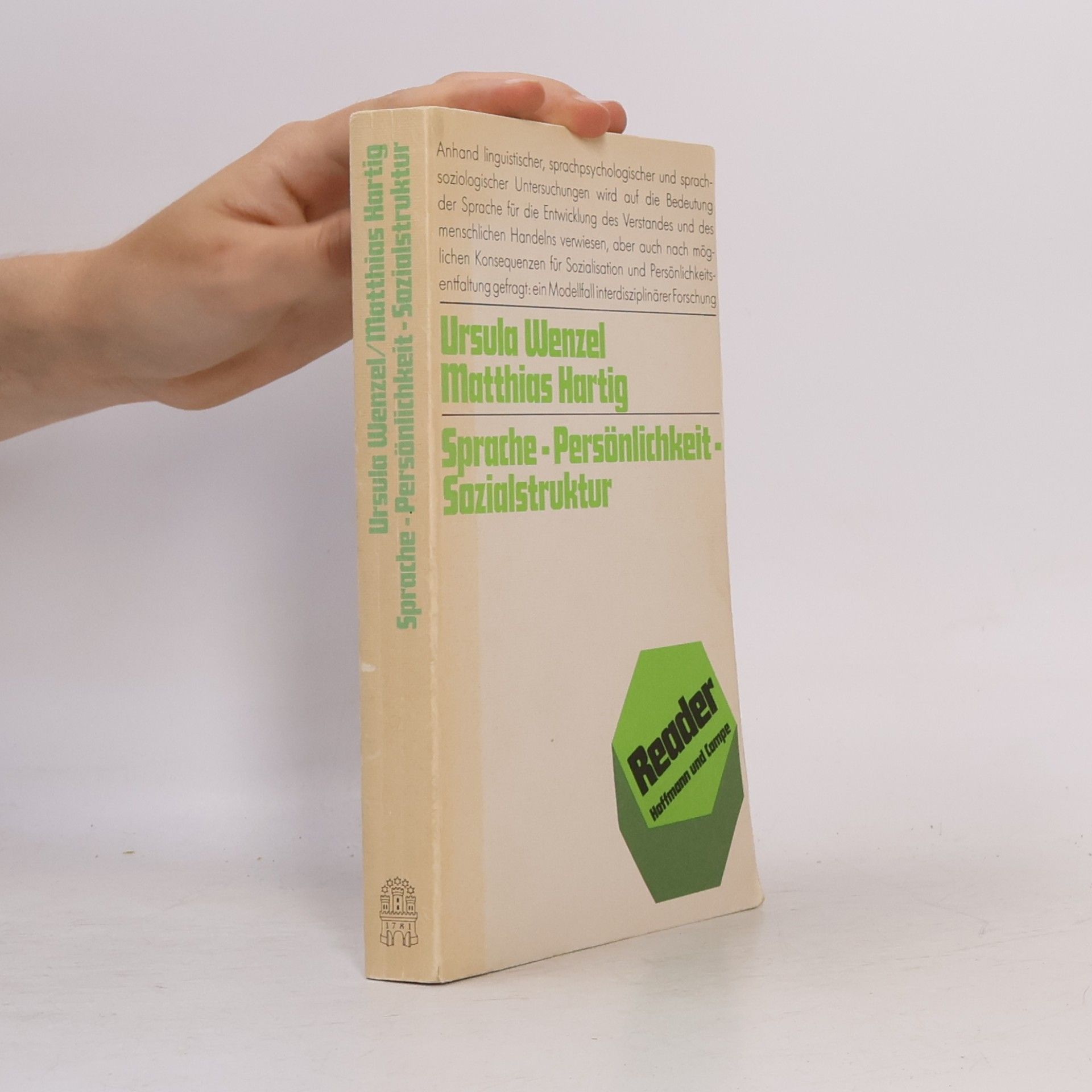 Ursula Wenzel Sprache, Persönlichkeit, Sozialstruktur (Reader)