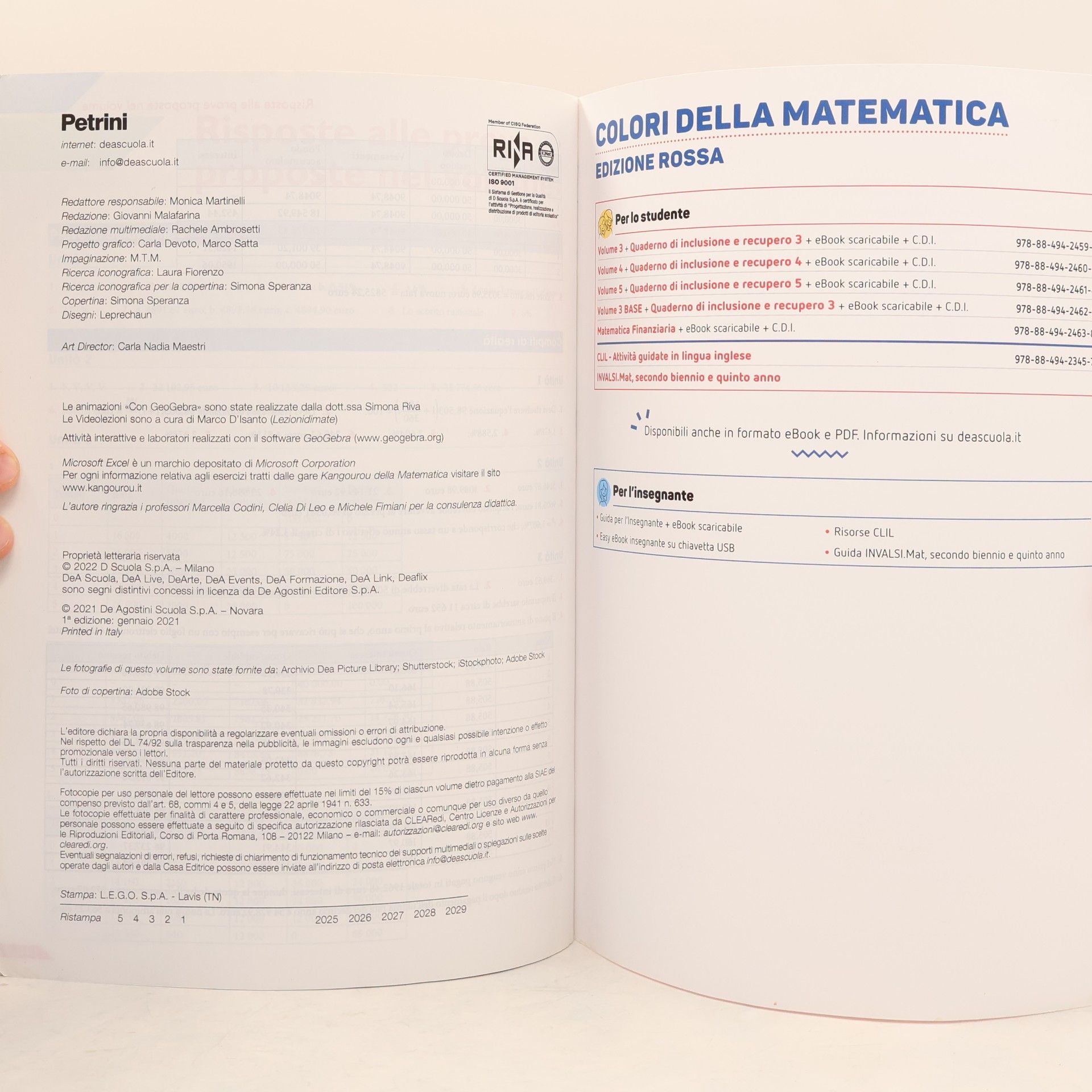 Leonardo Sasso Colori della matematica. Ediz. rossa. Matematica finanziaria. Per il secondo biennio e il quinto anno delle Scuole superiori. Con e-book. Con espansione online