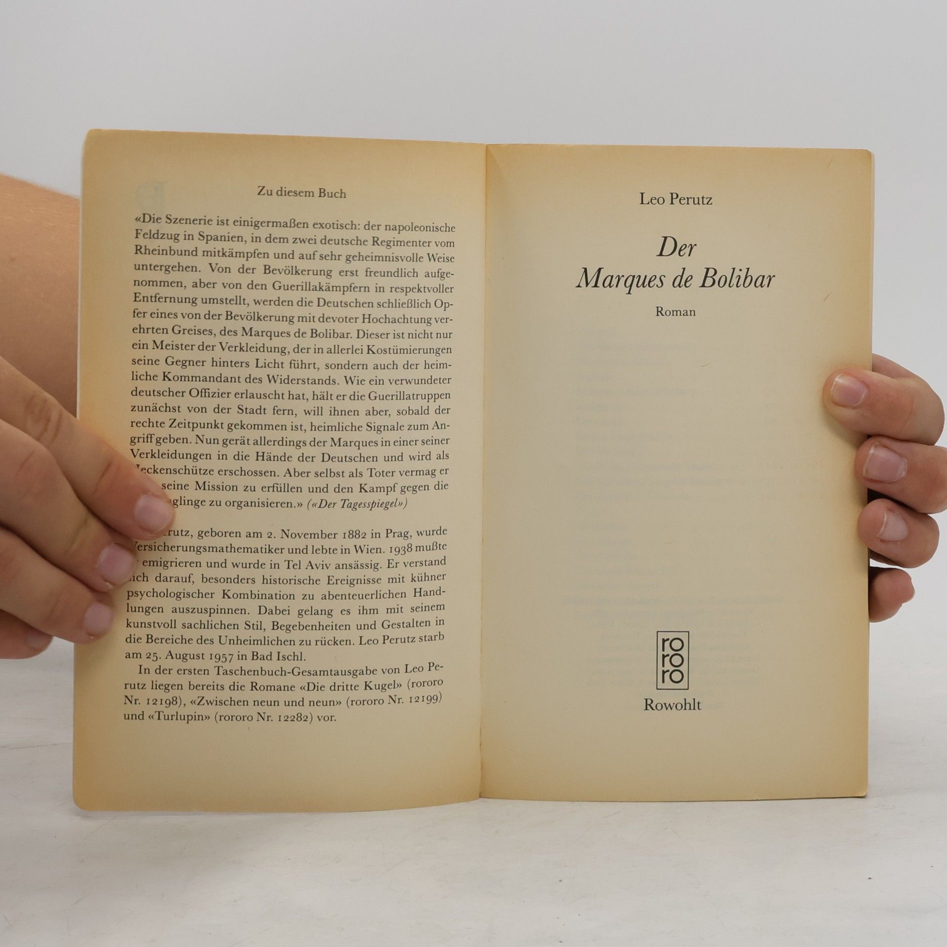 Leo Perutz Der Marques de Bolibar
