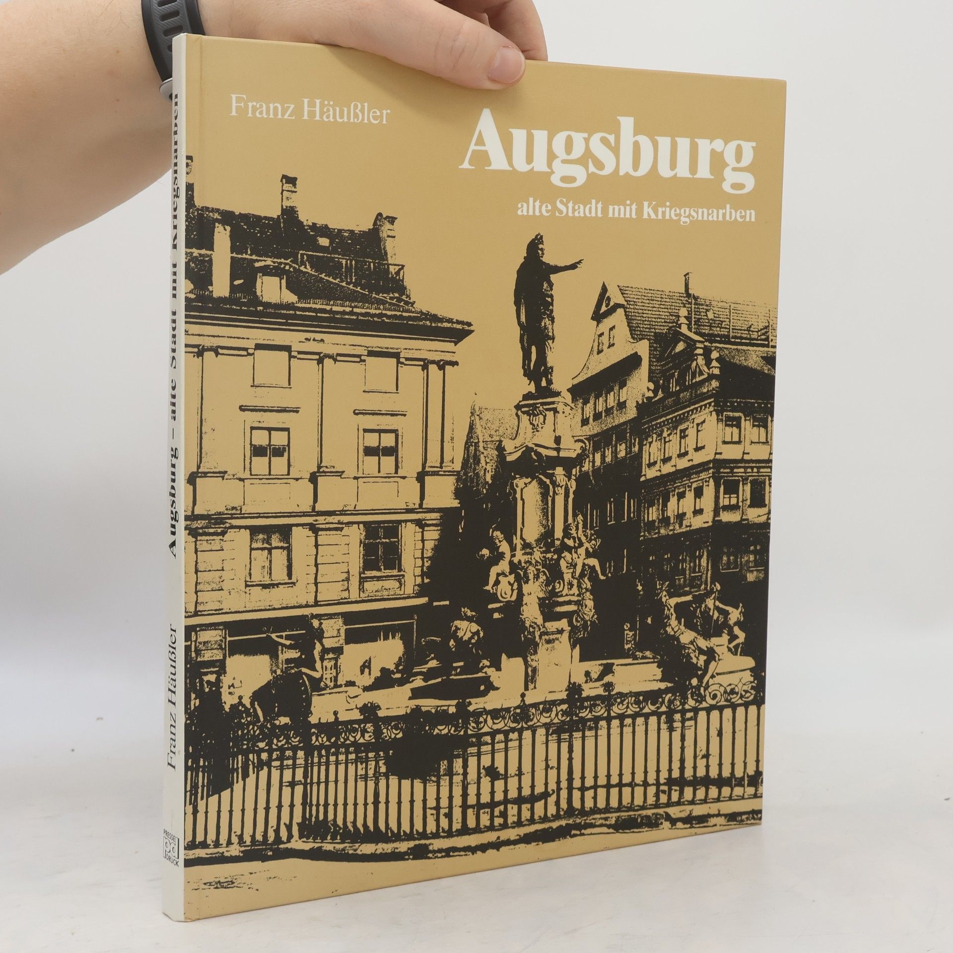 Franz Häußler Augsburg alte Stadt mit Kriegsnarben