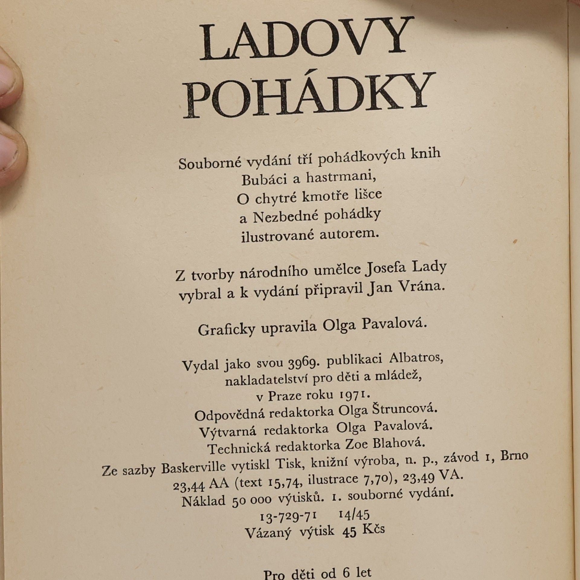 Josef Lada Ladovy pohádky