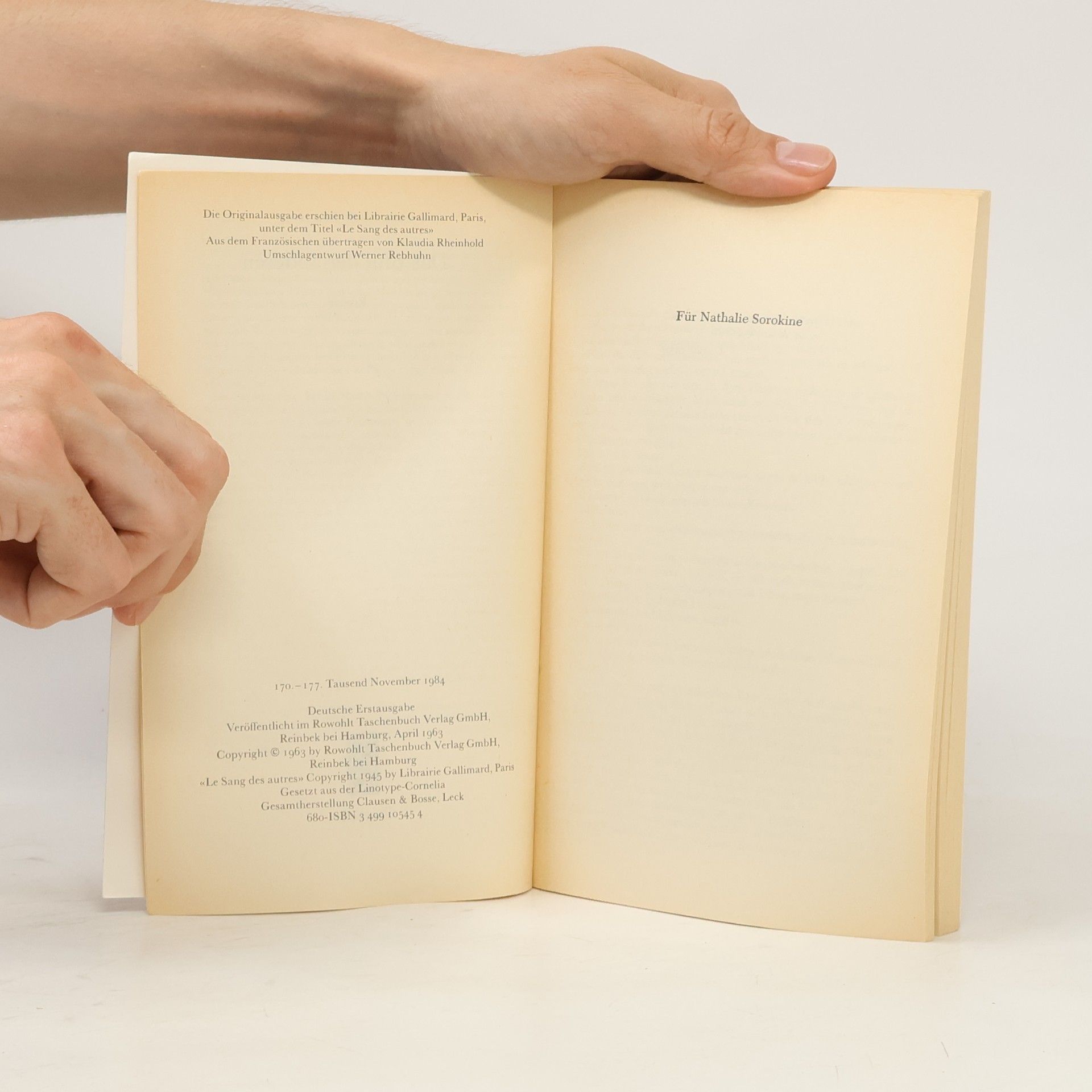 Simone de Beauvoir Das Blut der Anderen