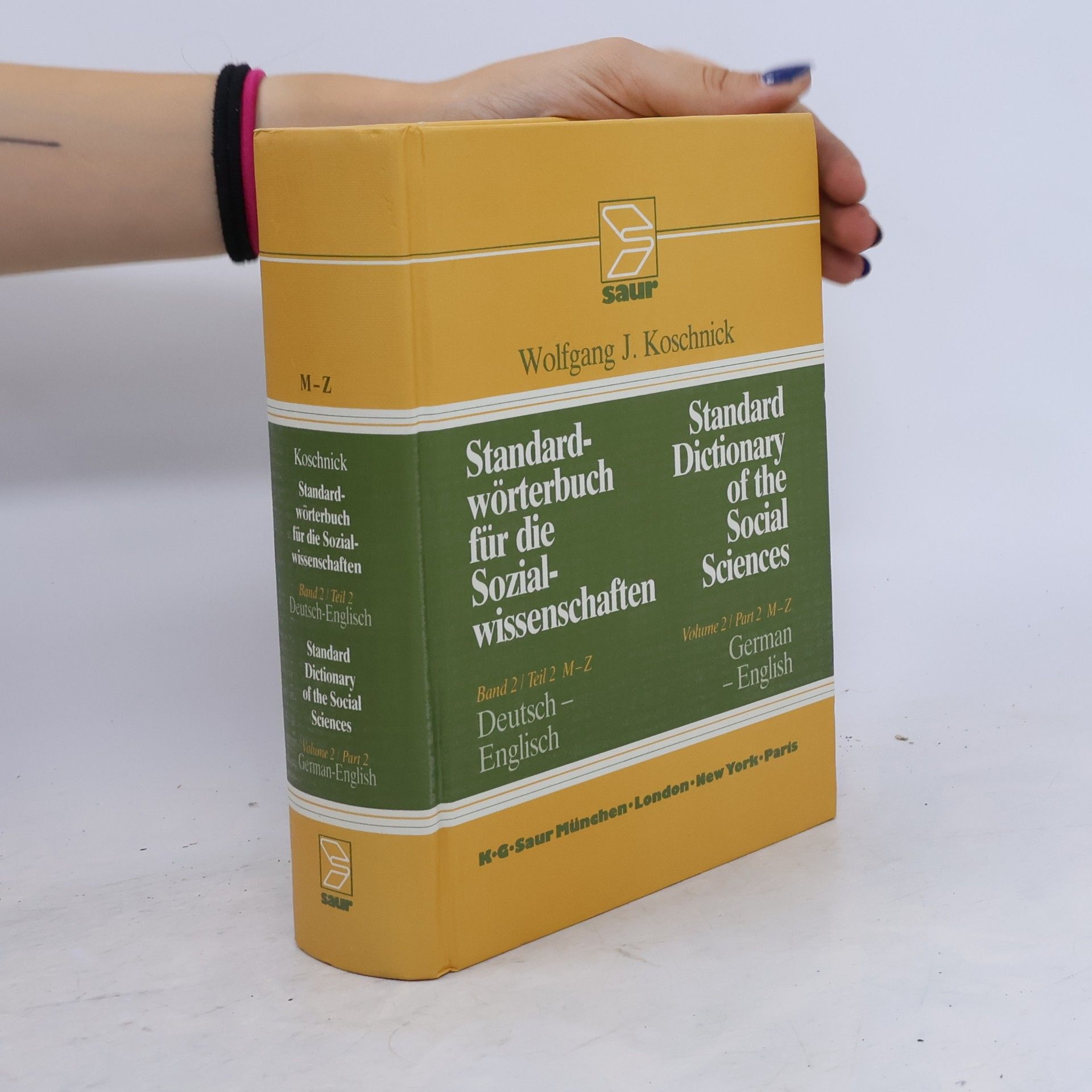 Standardwörterbuch für die Sozialwissenschaften – Standard Dictionary of the Social Sciences, Bd. 2. Deutsch-Englisch, Teil 2. M-Z