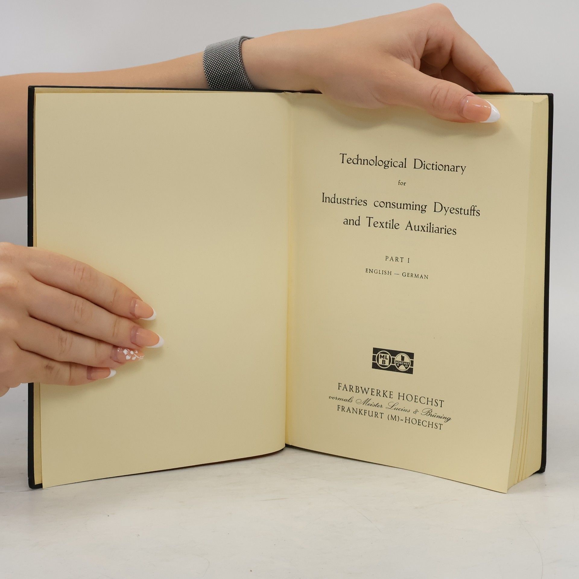 Various authors Technological Dictionary for Industries Consuming Dyestuffs and Textile Auxiliaries