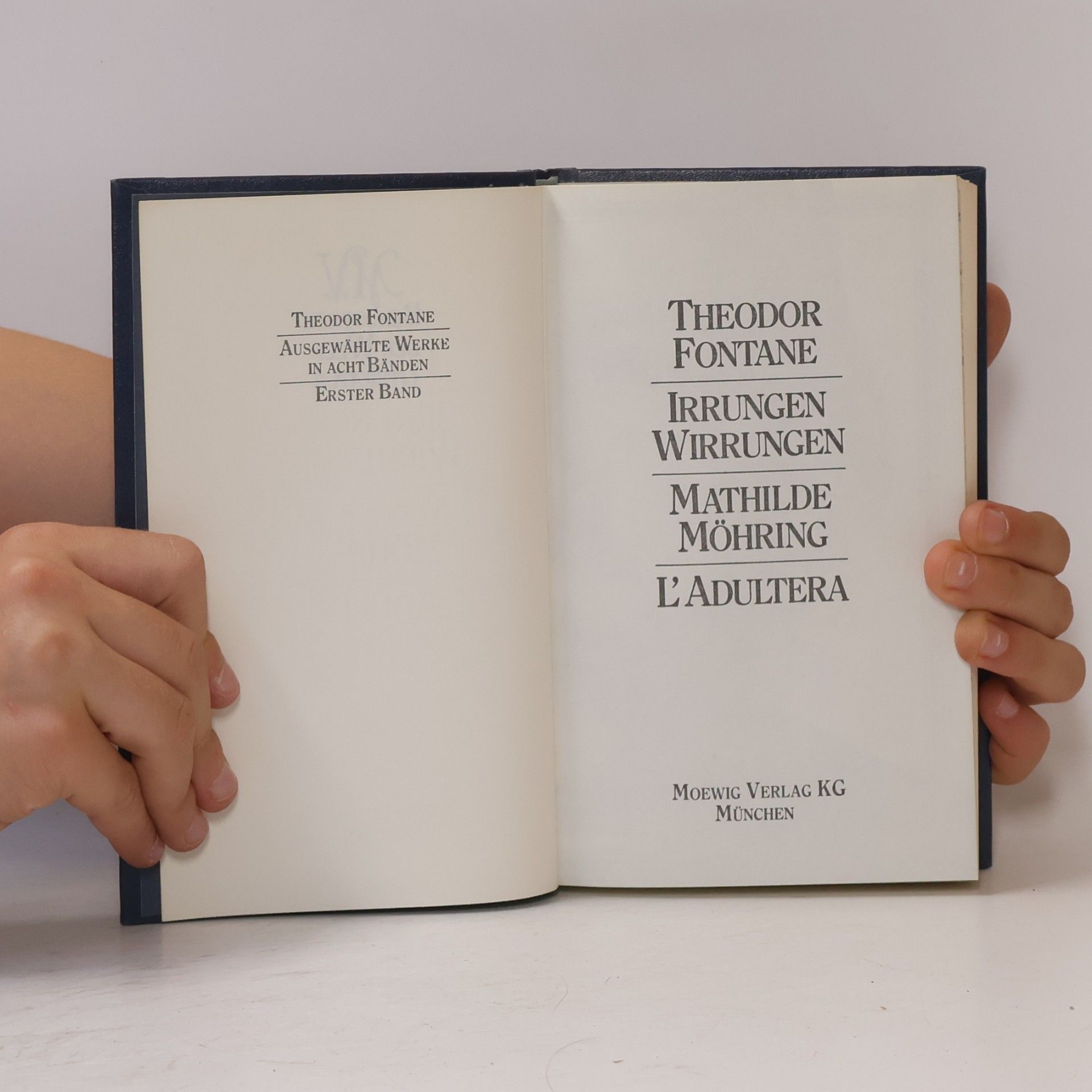 Theodor Fontane Irrungen Wirrungen. Mathilde Möhring. L'Adultera
