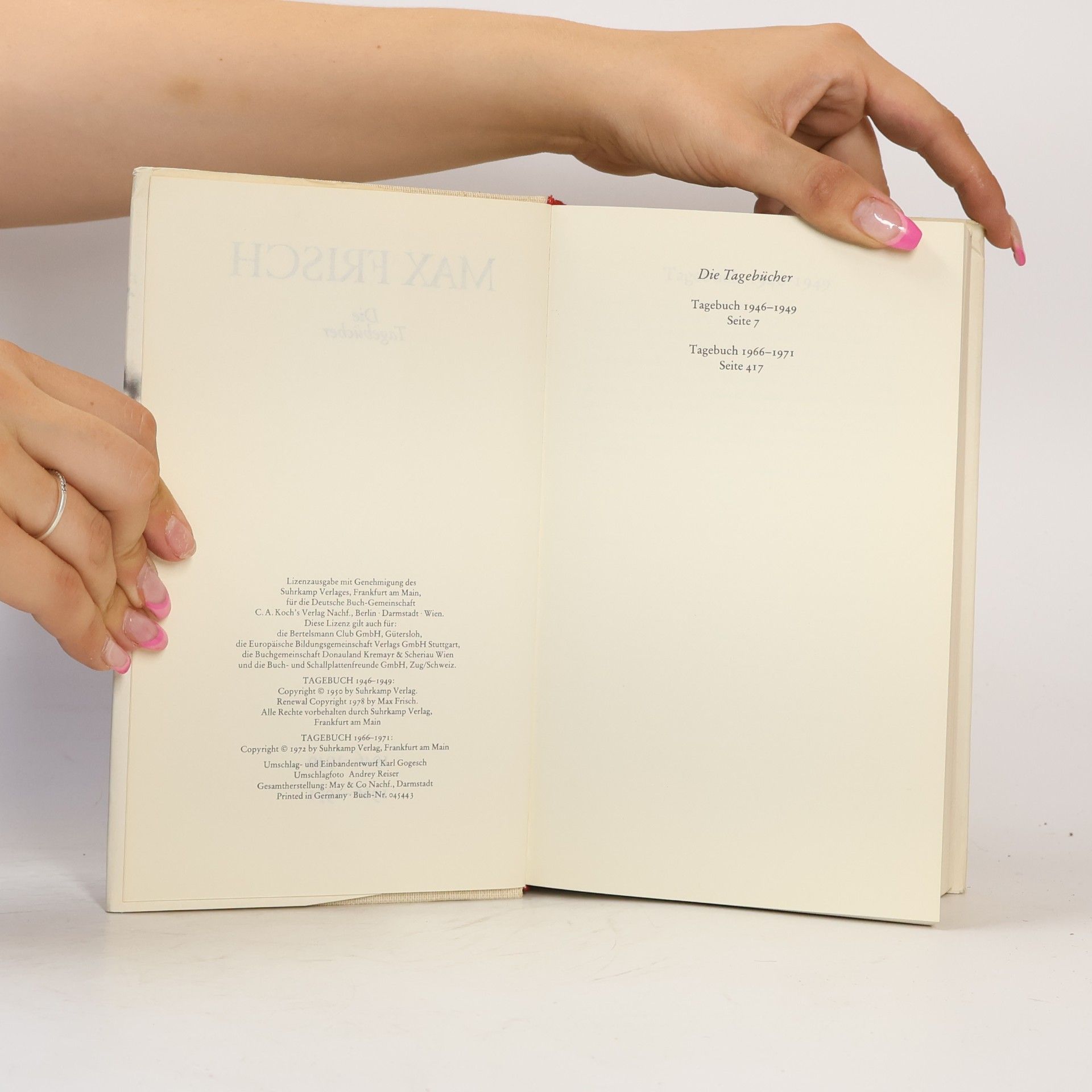 Max Frisch Die Tagebücher