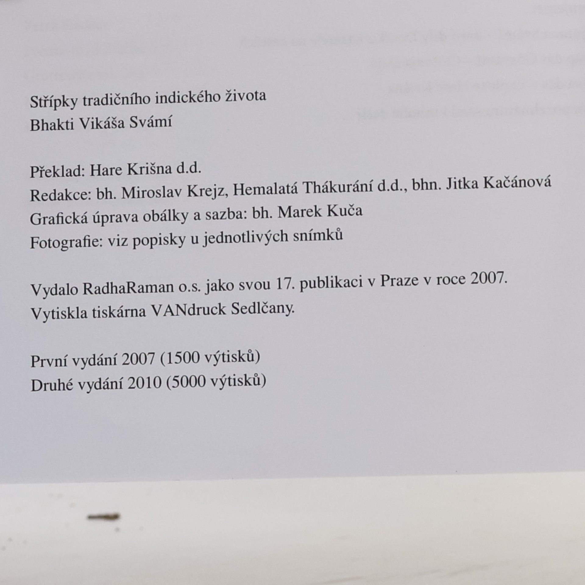 Vikáša Bhakti Svámí Střípky tradičního indického života