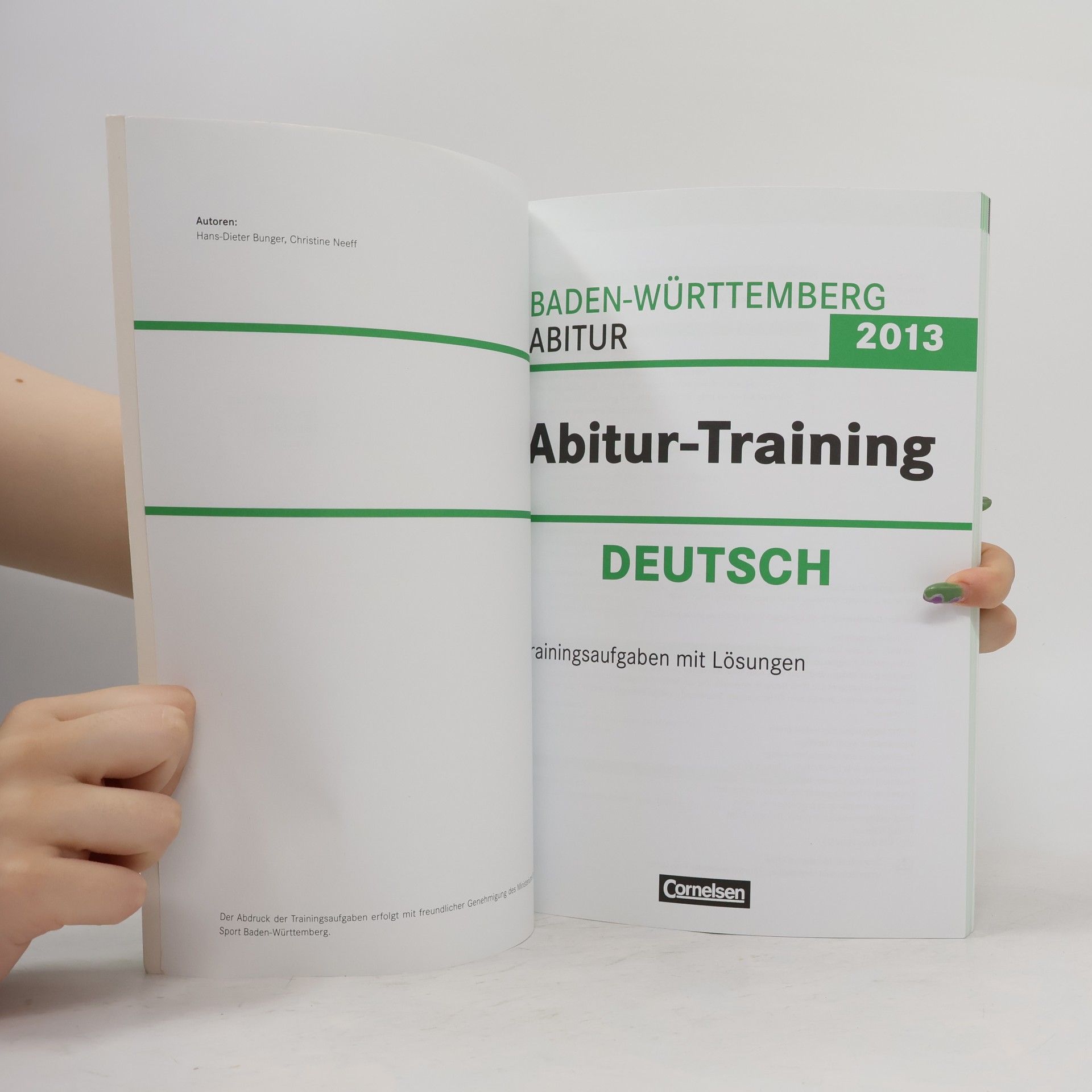 Hans-Dieter Bunger Baden-Württemberg - 2013: Abitur-Training Deutsch