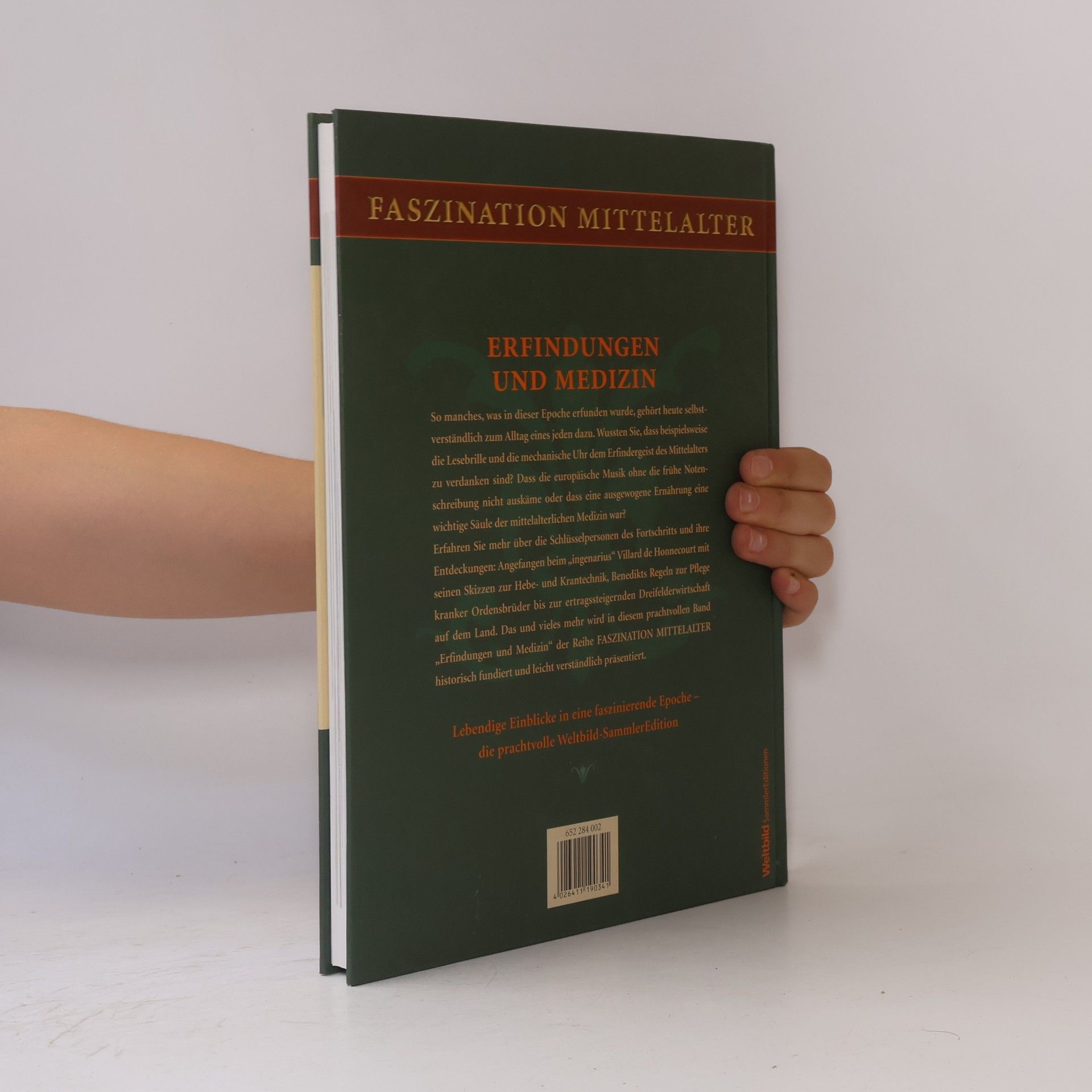 Autorenkollektiv Faszination Mittelalter Buchdruck , Heilung und Da Vinci Erfindungen und Medizin, Weltbildgroßband, 160 Seiten, Bilder