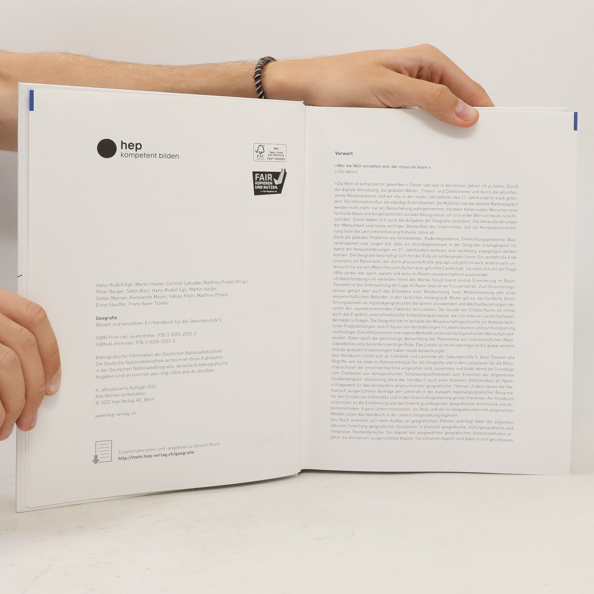 Hans-Rudolf Egli Geografie: Wissen und Verstehen. Ein Handbuch für die Sekundarstufe II