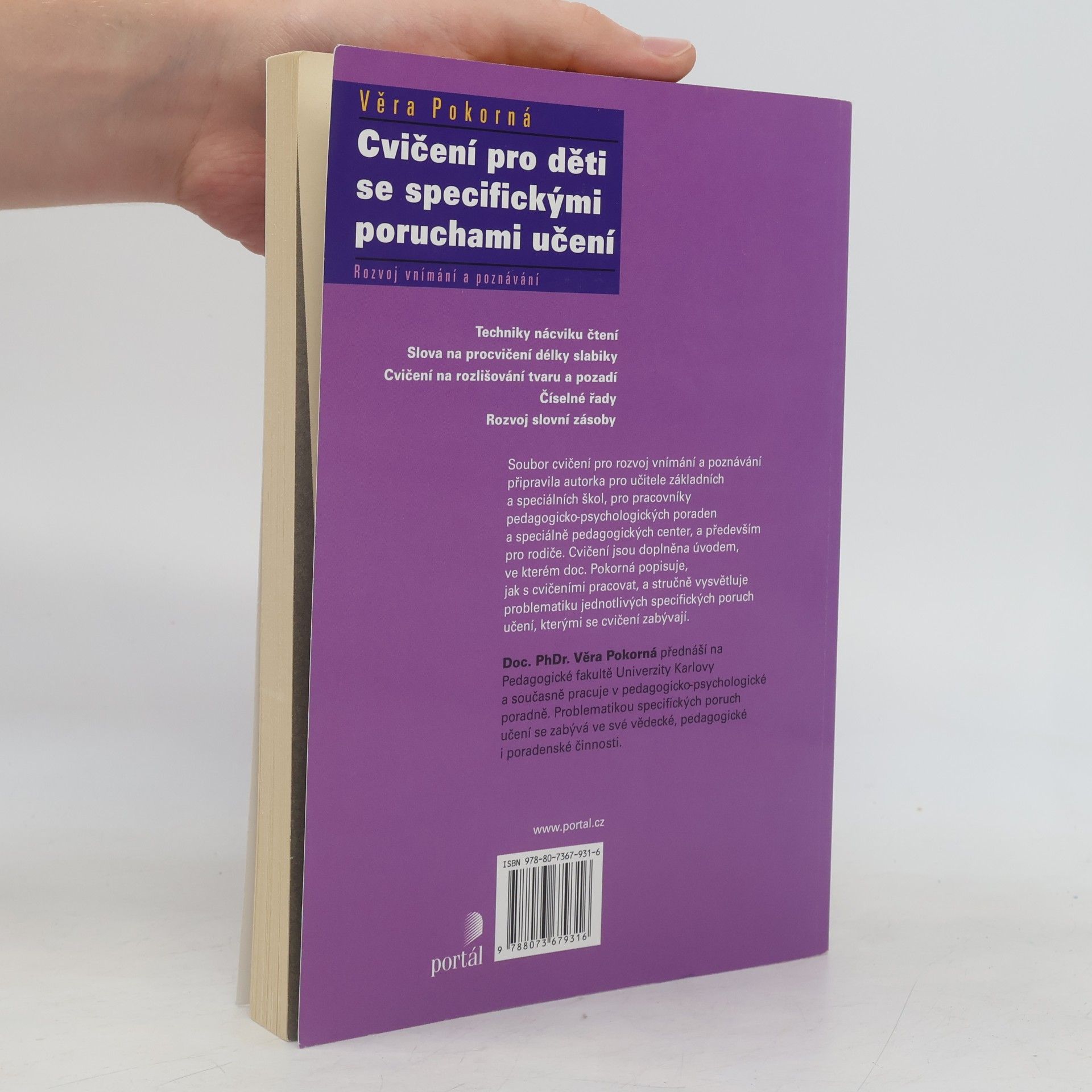 Věra Pokorná Cvičení pro děti se specifickými poruchami učení