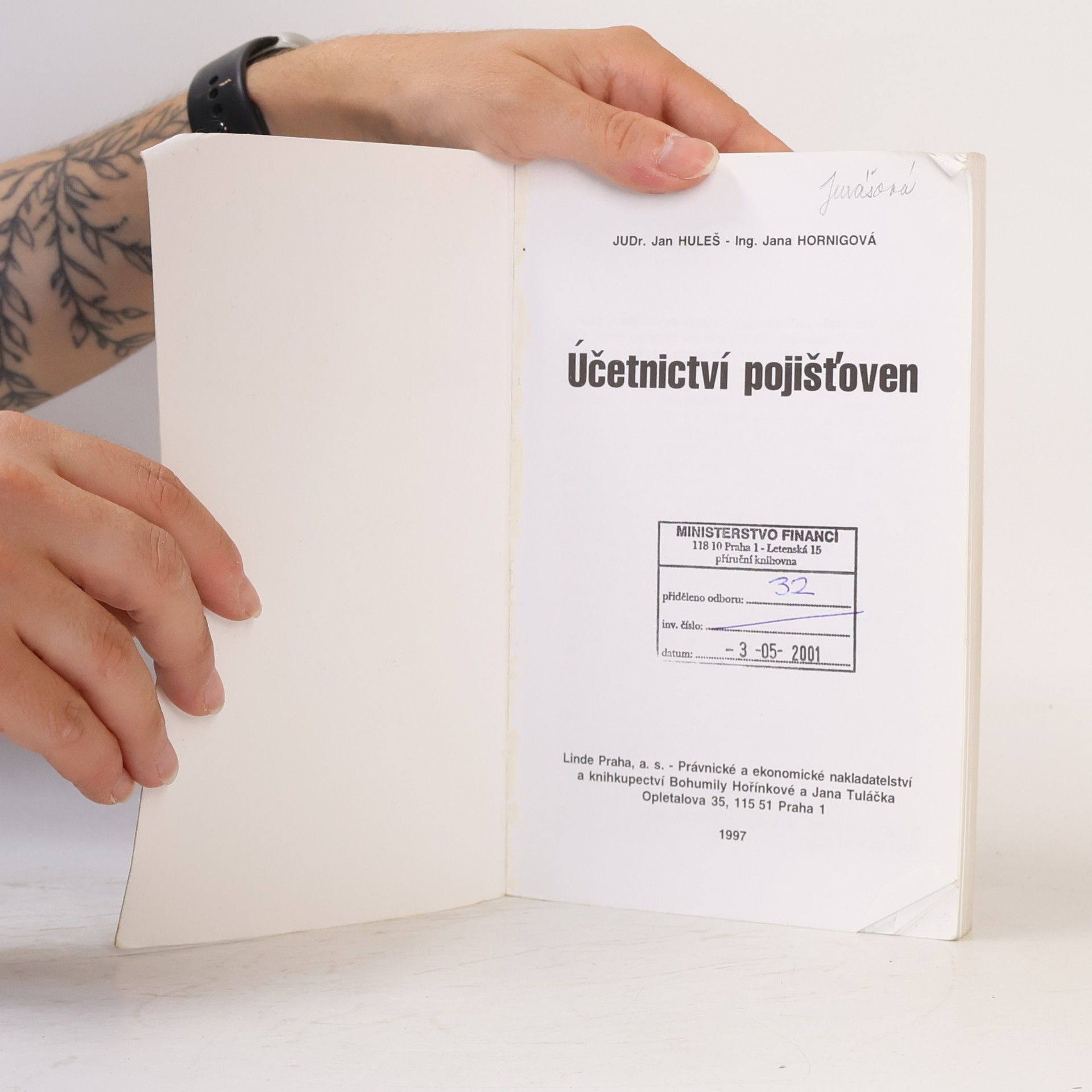 Jan Huleš Účetnictví pojišťoven
