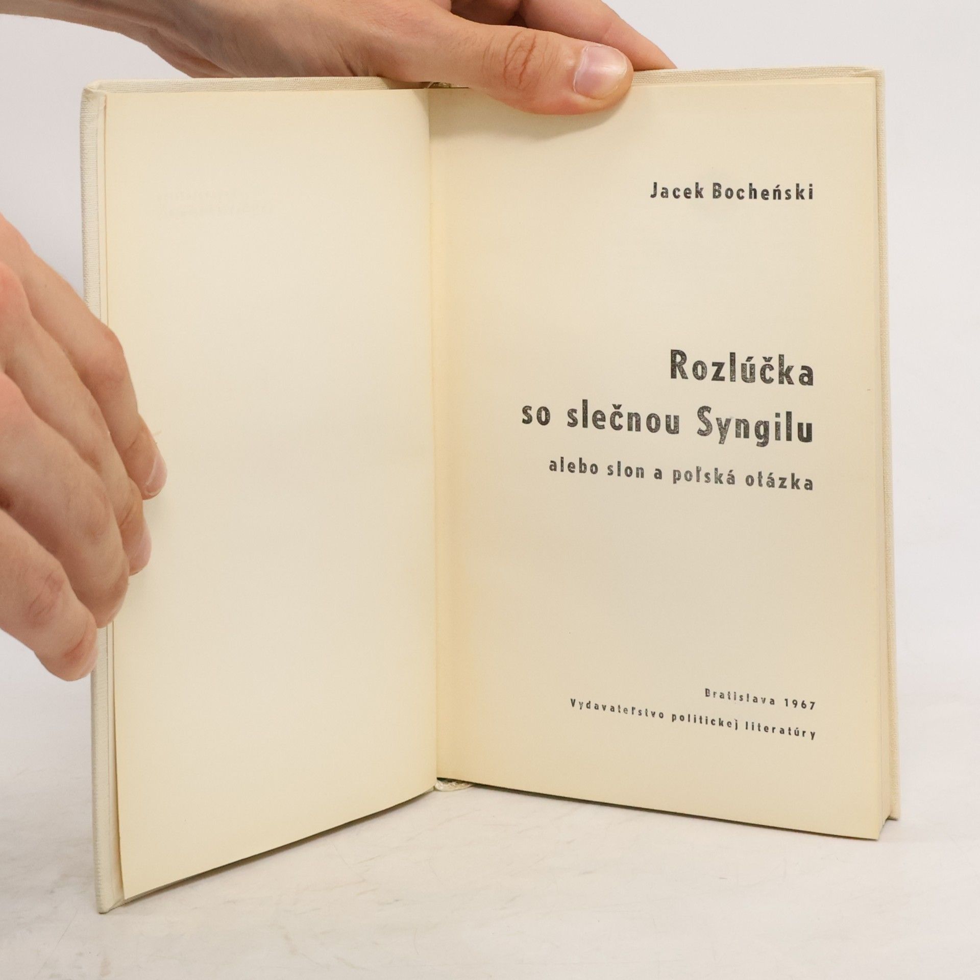Jacek Bochenski Rozlúčka so slečnou Syngilu
