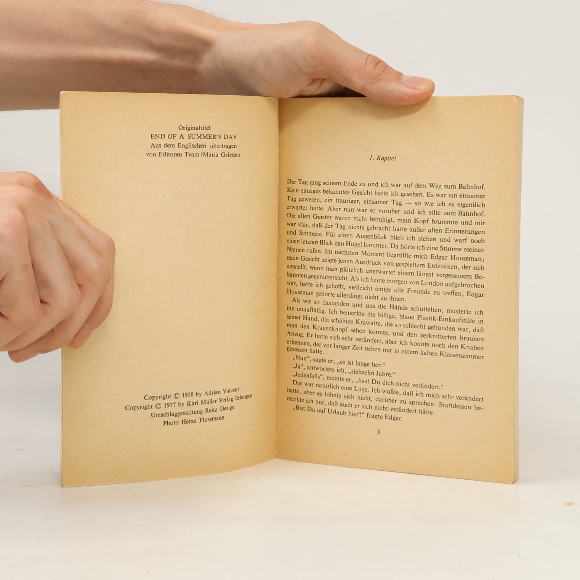 Adrian Vincent Das Ende eines Sommertages