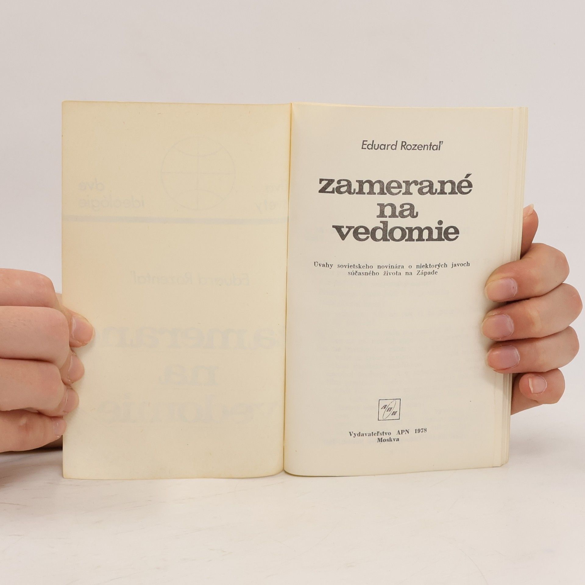 Eduard Rozental Zamerané na vedomie