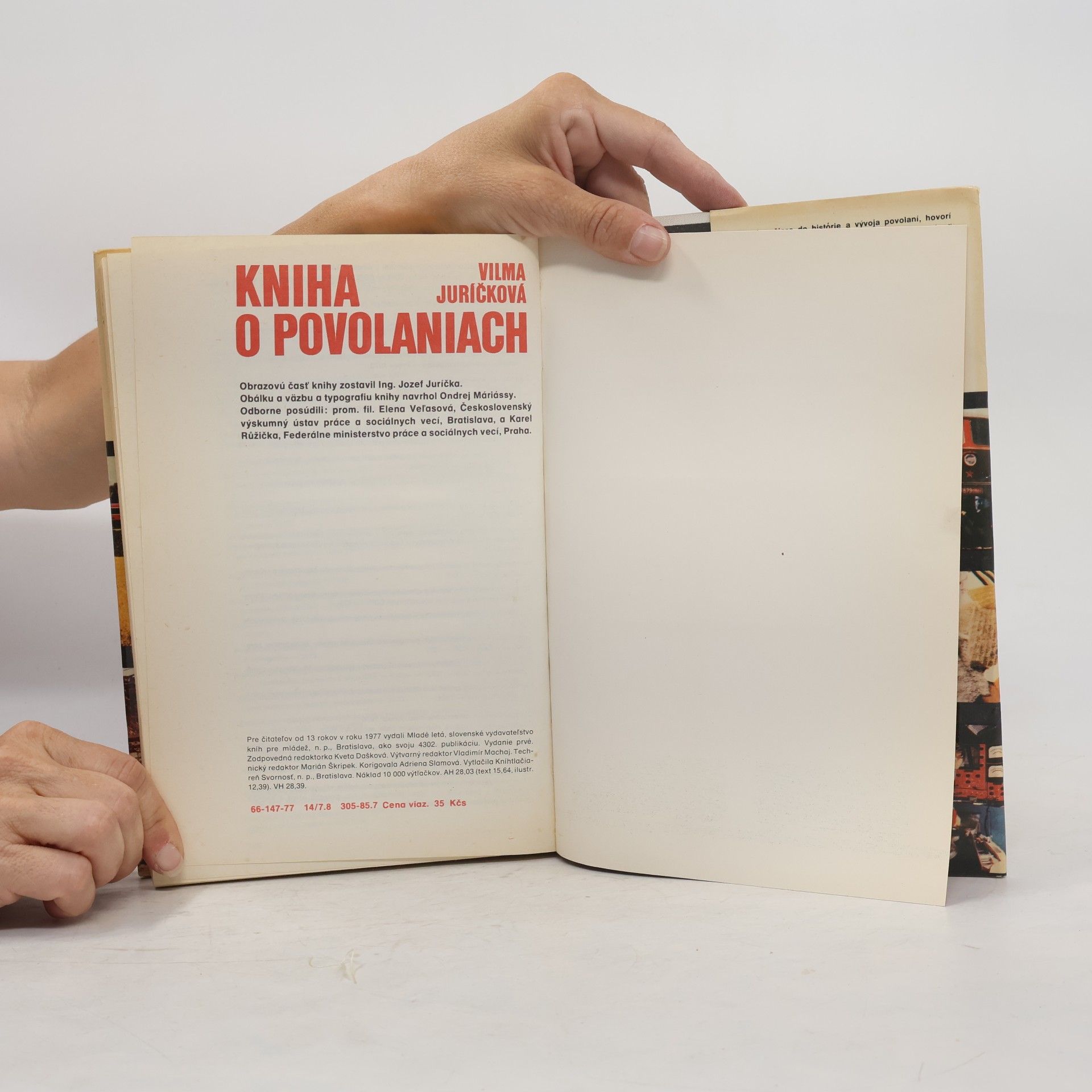 Vilma Juríčková  Kniha o povolaniach