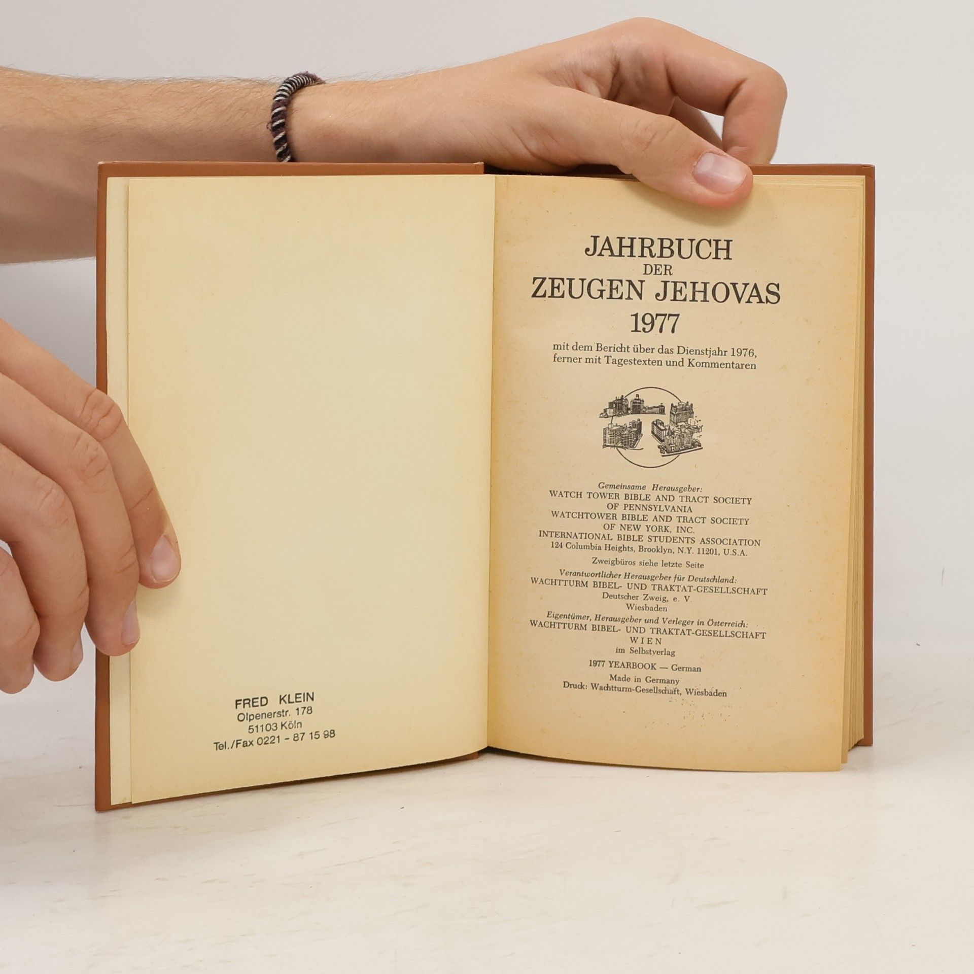 Autores varios Jahrbuch der zeugen Jehovas 1977