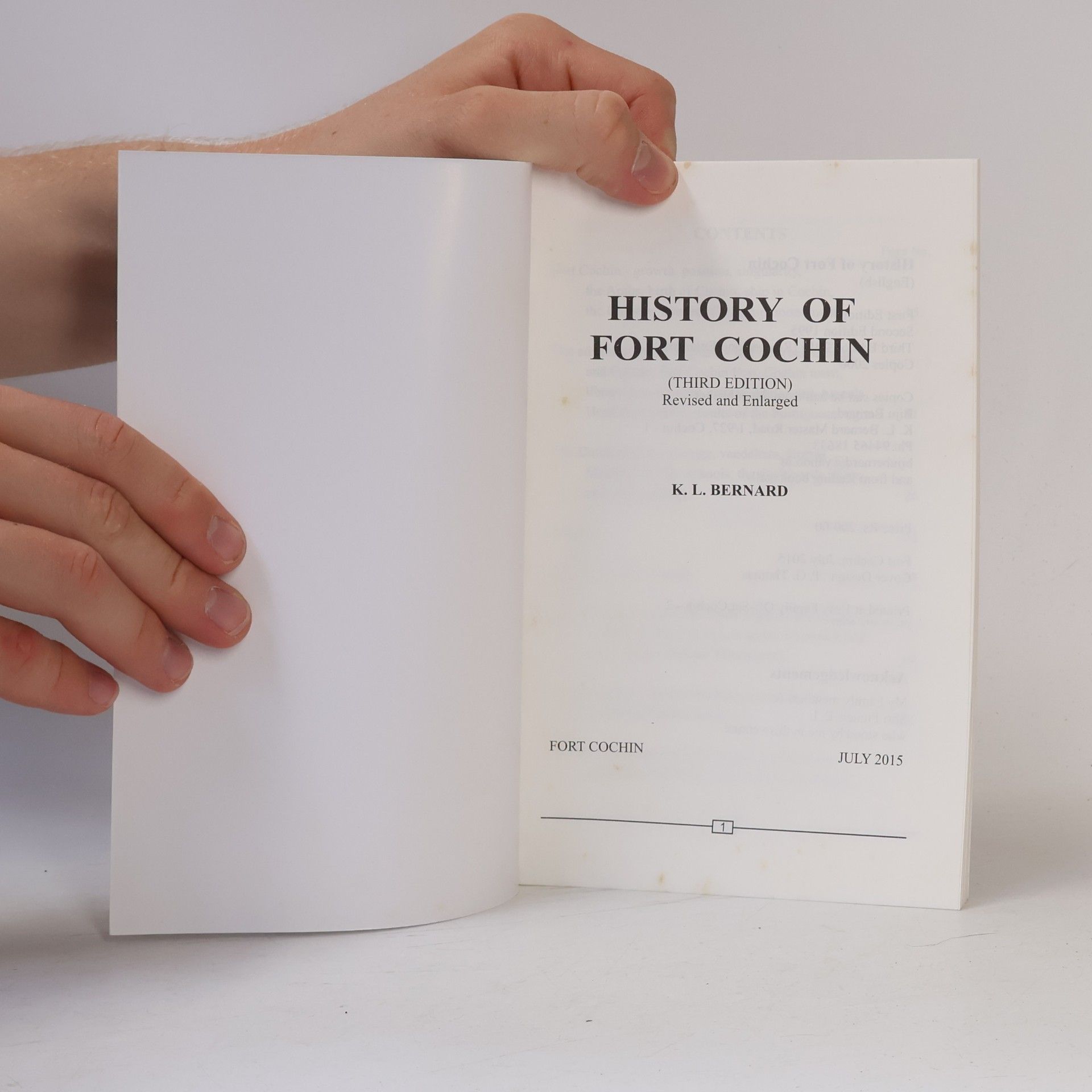 K.L. Bernard History of Fort Cochin