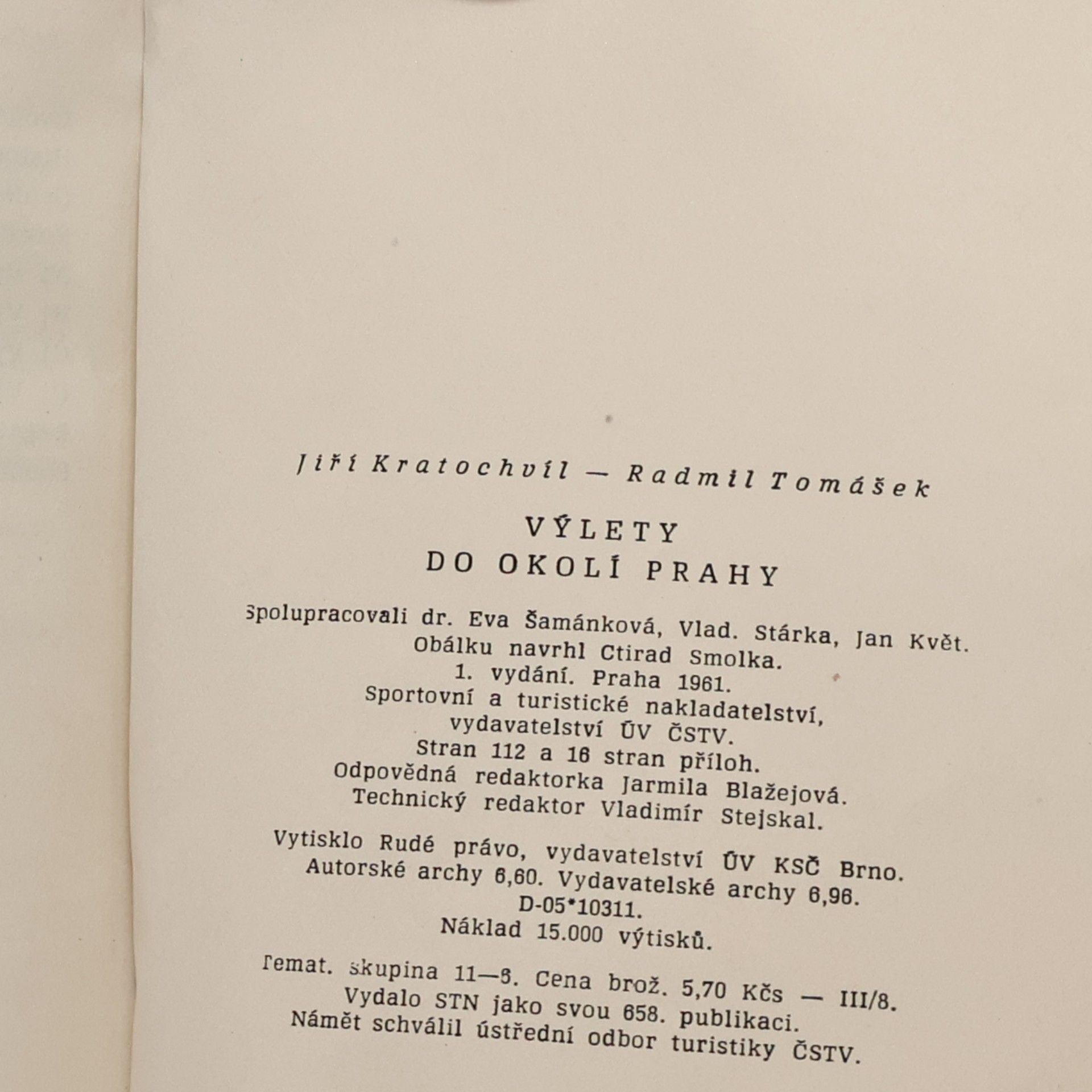 Jiří Kratochvil Výlety do okolí Prahy