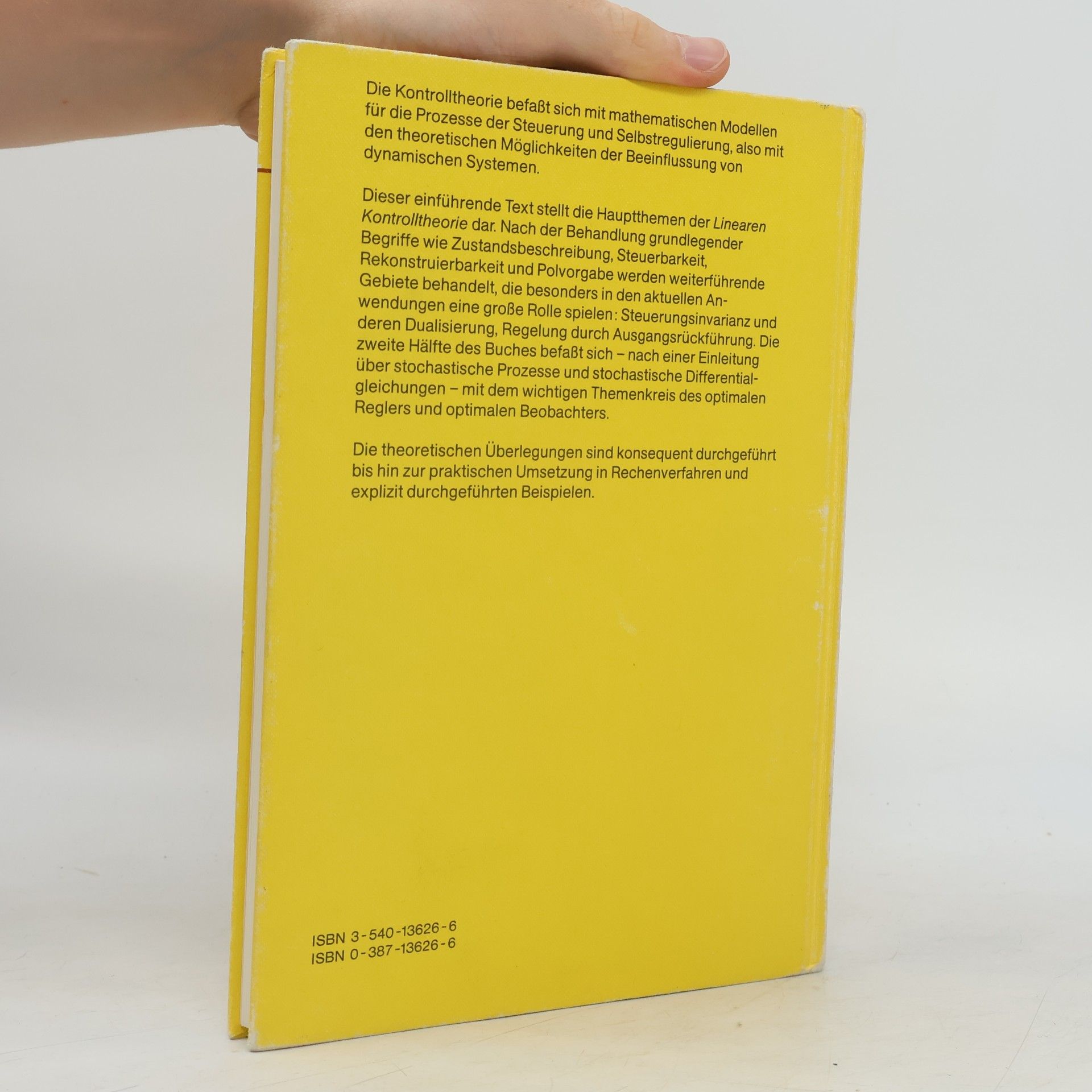 Hans W. Knobloch Lineare Kontrolltheorie
