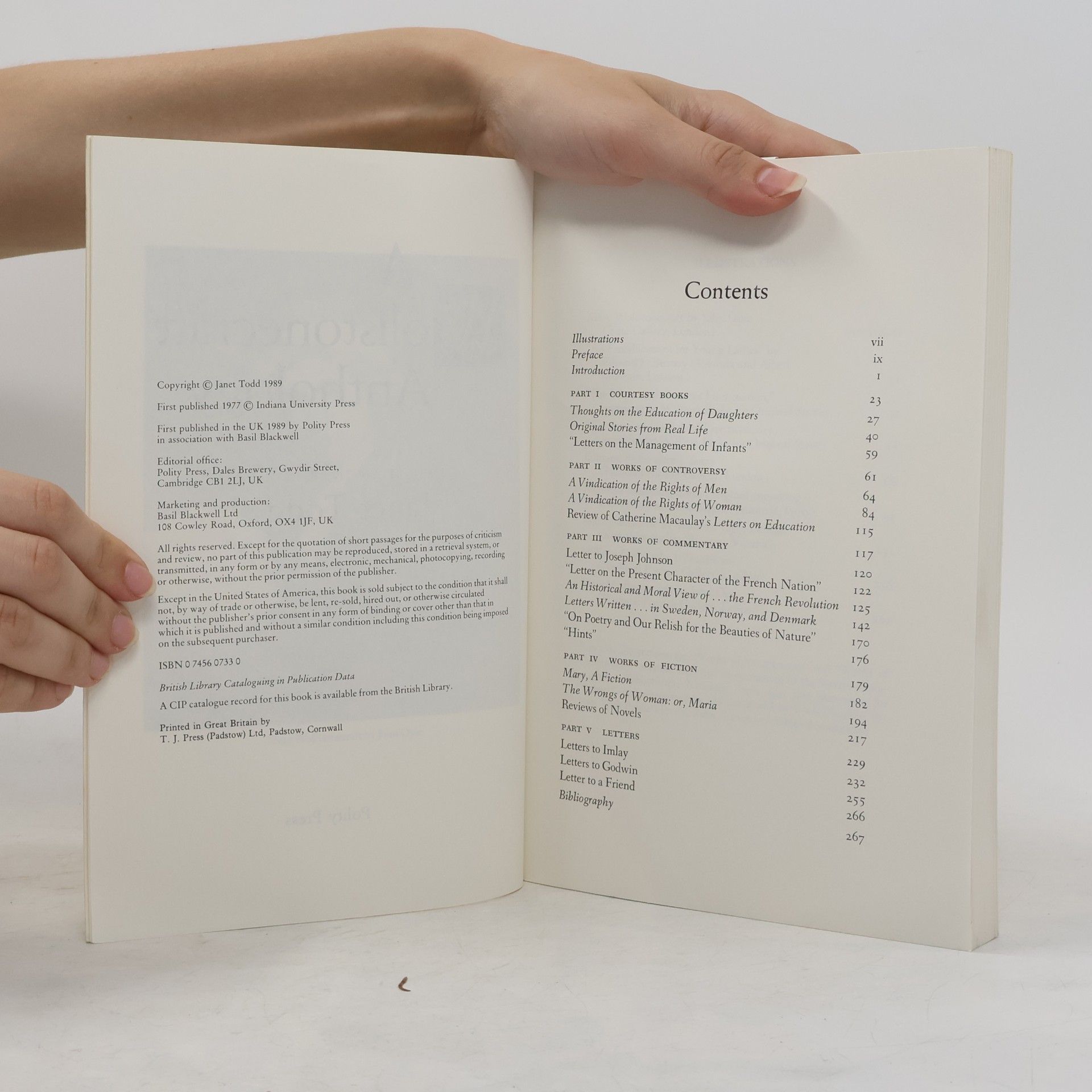 Janet Todd A Wollstonecraft Anthology