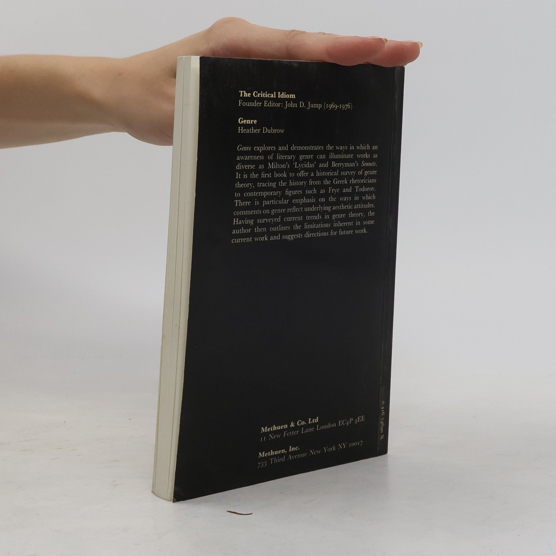 Heather Dubrow The Critical Idiom - 42: Genre