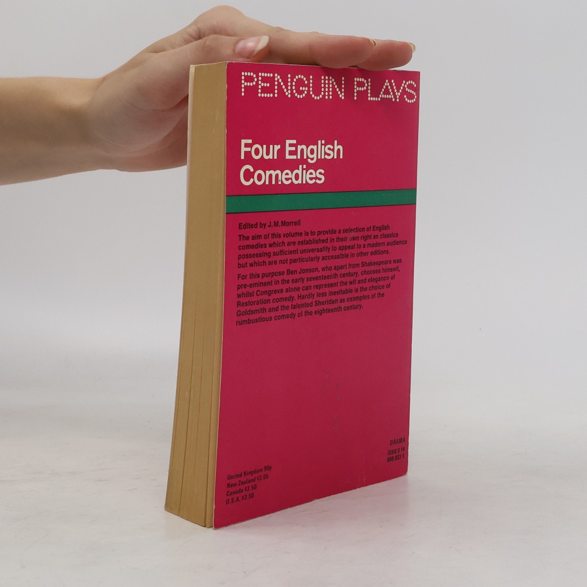 Janet M. Morrell Penguin Plays: Four English Comedies of the 17th and 18th Centuries