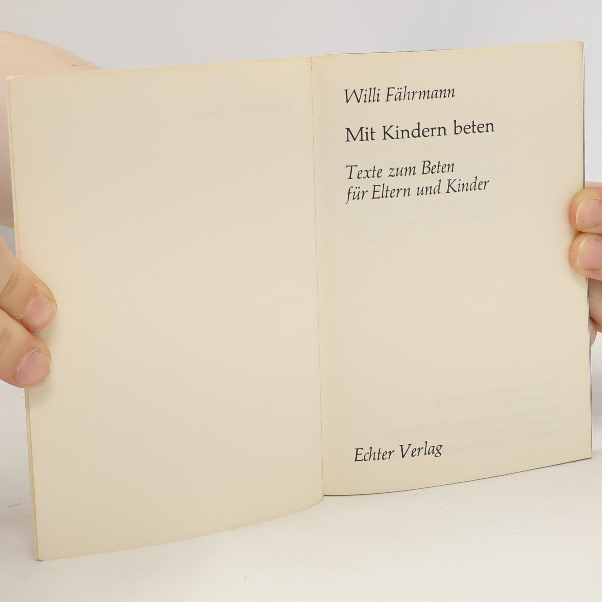 Willi Fährmann Mit Kindern beten