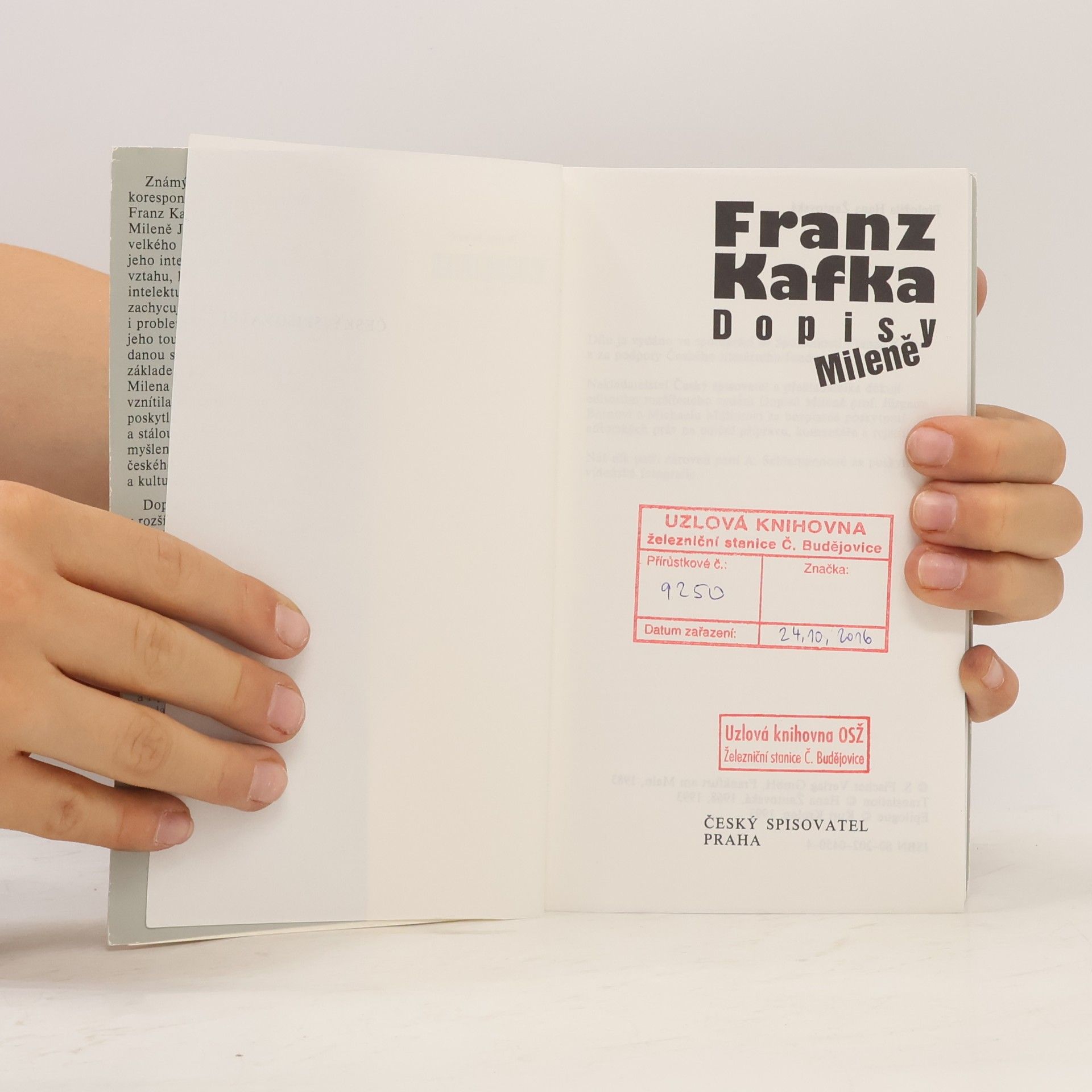 Franz Kafka Dopisy Mileně